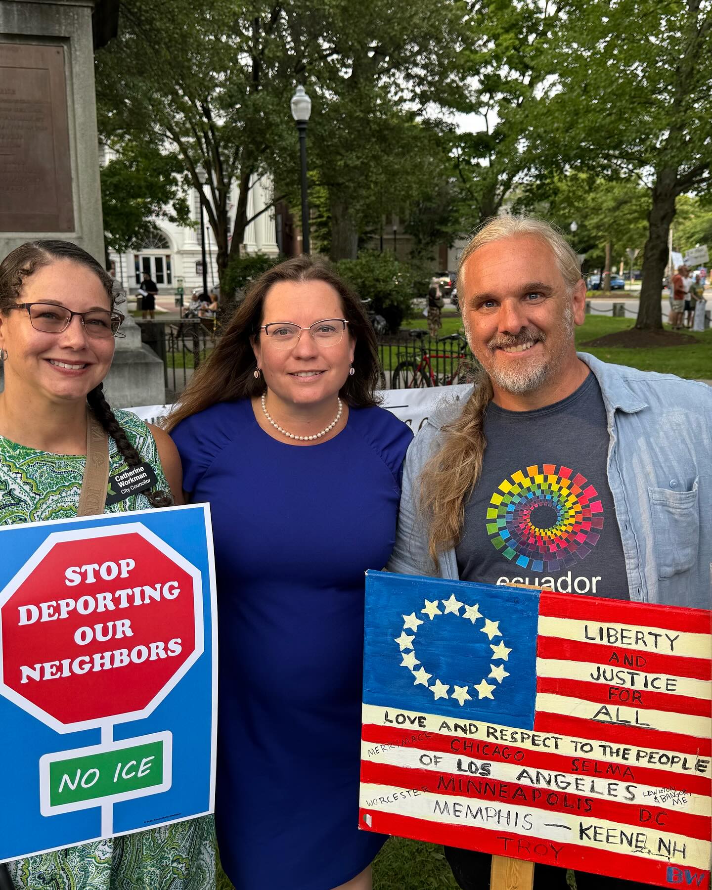 So proud to represent the City of Keene - and people who care so deeply about their neighbors.
Tonight I joined community members and local and state elected officials, including City Councilors Catt Workman, Bobby Williams, and Laura Ruttle-Miller and State Reps Terri O’Rorke and Nick Germana, in Keene following reports of ICE enforcement activity in the city earlier today. There was also an ICE presence reported in Lebanon on Friday.
People in our communities are concerned, and they deserve answers about what is happening - including whether New Hampshire State Police or other state resources are being used in these operations.
I am asking Attorney General Formella for answers about whether State Police were involved in either Keene or Lebanon.
Whatever our views on federal immigration policy, New Hampshire residents deserve transparency about when and how their own state government is participating in federal immigration enforcement.
I’m grateful to everyone who came out tonight to stand up for our neighbors and our community. This is the New Hampshire I know and love. ❤️
#livefreeordie @bobbywilliams4nh @catt.workman23 @laura4keene