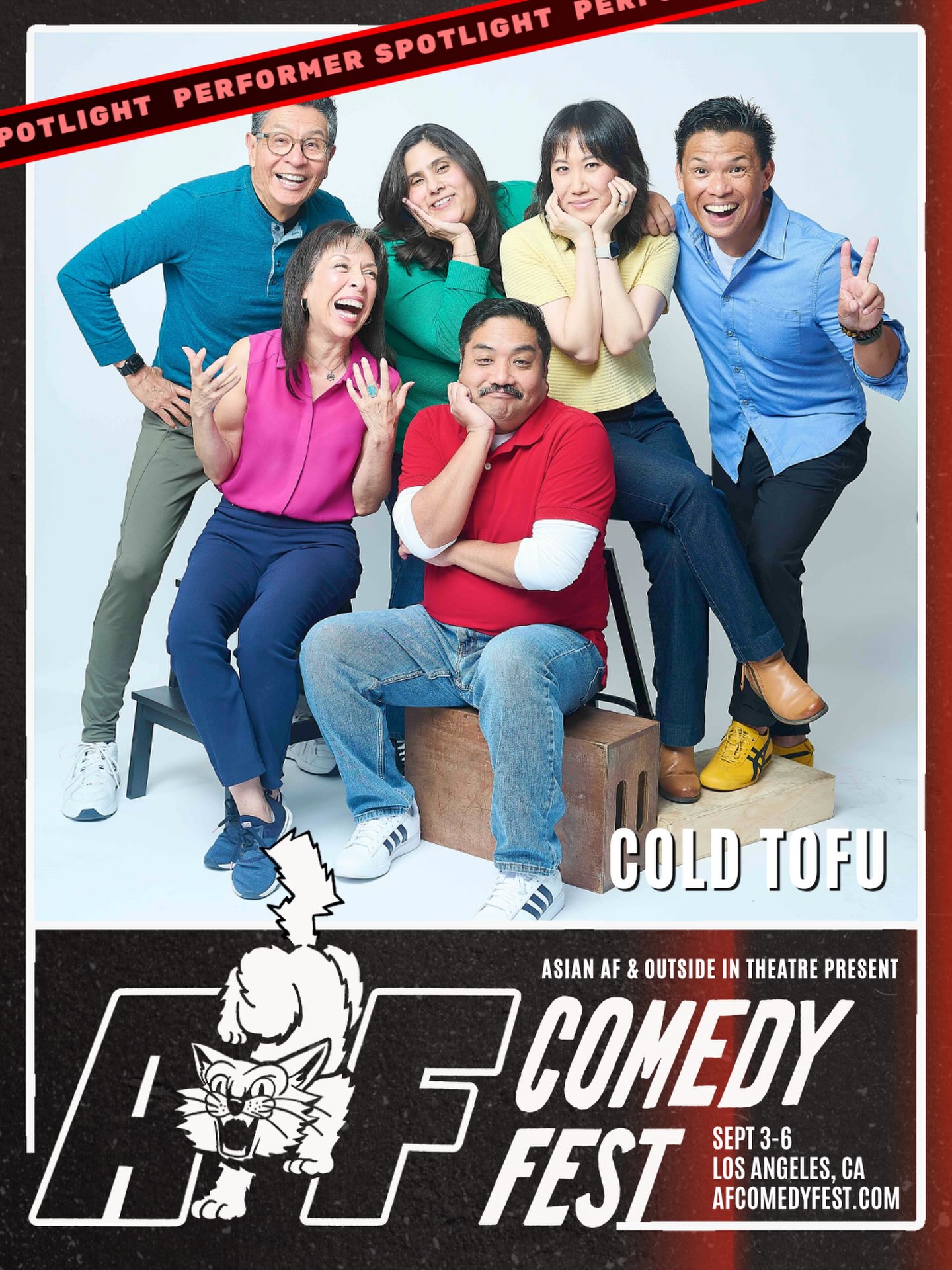 Cold Tofu is honored to be performing at the Asian AF Comedy Festival on Saturday, September 5, at 4:30pm at Outside In’s Artbox space!
Tickets available at afcomedyfest.com.
It’s a great line up of amazing improvisers and teams all gathered in one place! Come join in on the laughter!
#coldtofuimprov #asianaf