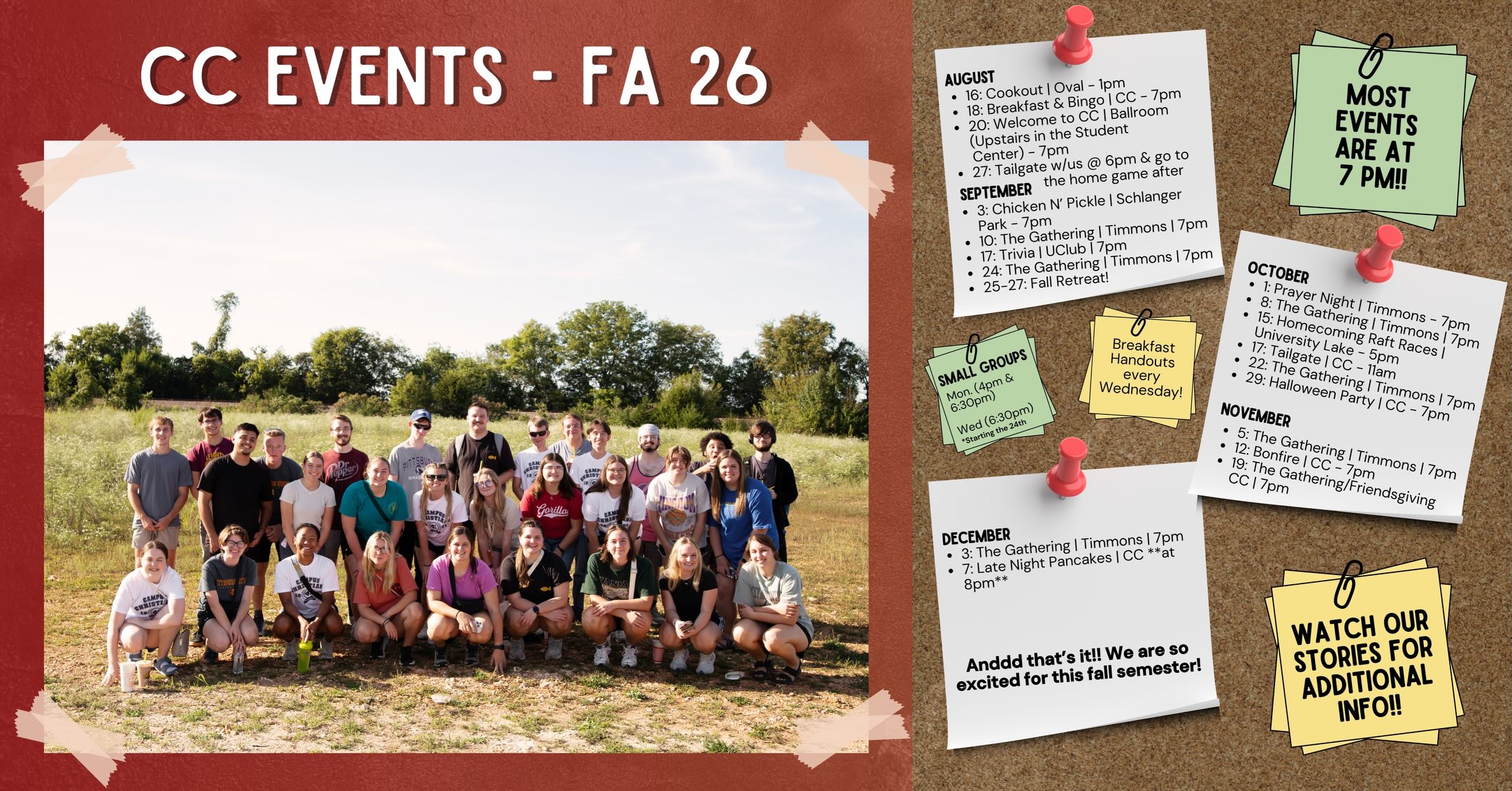 Had a few minor adjustments, we should be good now 💪🏻
This fall’s events! Mark your calendars 🤭 Again 🤪