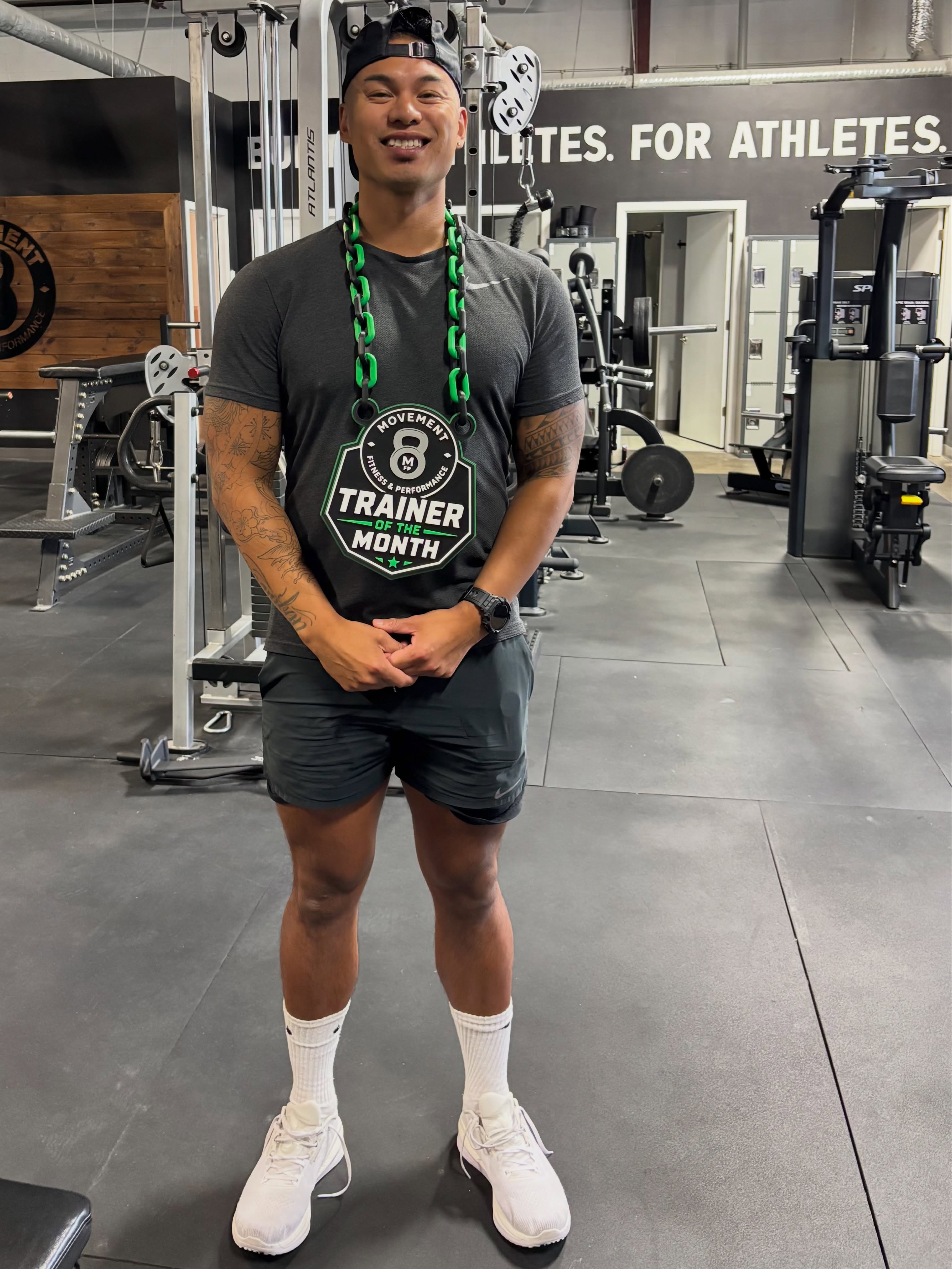 🏆 OUR FIRST EVER TRAINER OF THE MONTH — MYLES! 🏆
We’re excited to recognize Myles Panganiban as Movement Fitness & Performance’s first-ever Trainer of the Month!
Since joining the team, Myles came in strong and immediately fit the vibe and culture we’re continuing to build at Movement.
Myles truly lives and breathes fitness. Whether he’s training his clients, working on his own goals, signing up for a fitness event, or convincing the rest of us to join him in another challenge 😅, he’s always finding ways to push himself and the people around him.
He’s also become a big part of the Movement community. His clients love working with him, our trainers love having him around, and he brings an energy that makes everyone want to get involved.
Being a great trainer is about more than programming workouts. It’s about building relationships, creating community, leading by example, and making the people around you better.
Myles has done exactly that.
Congratulations to our FIRST EVER Trainer of the Month, Myles! 🏆🔥
Well deserved. Keep setting the standard! 💪