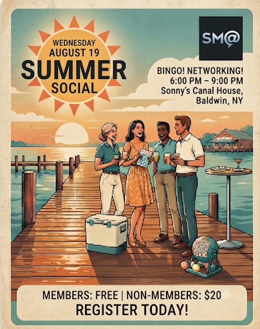 🥂We are officially under one week away from our Summer Social, and we can’t wait to unwind with you by the water! Join us next Wednesday, August 19, from 6:00 PM – 9:00 PM at Sonny’s Canal House in Baldwin, NY for an evening of great networking, drinks, and bingo.
Take a well-deserved break, catch up with fellow local professionals, and kick back as summer winds down.
📅 Date: Wednesday, August 19
⏰ Time: 6:00 PM – 9:00 PM
📍 Location: Sonny’s Canal House, 1 Jefferson Pl, Baldwin, NY
🎟️ Admission: Free for members | $20 for non-members
👉 Register today with the link in in our bio!
#networking #summernetworkingevent #bingoevent