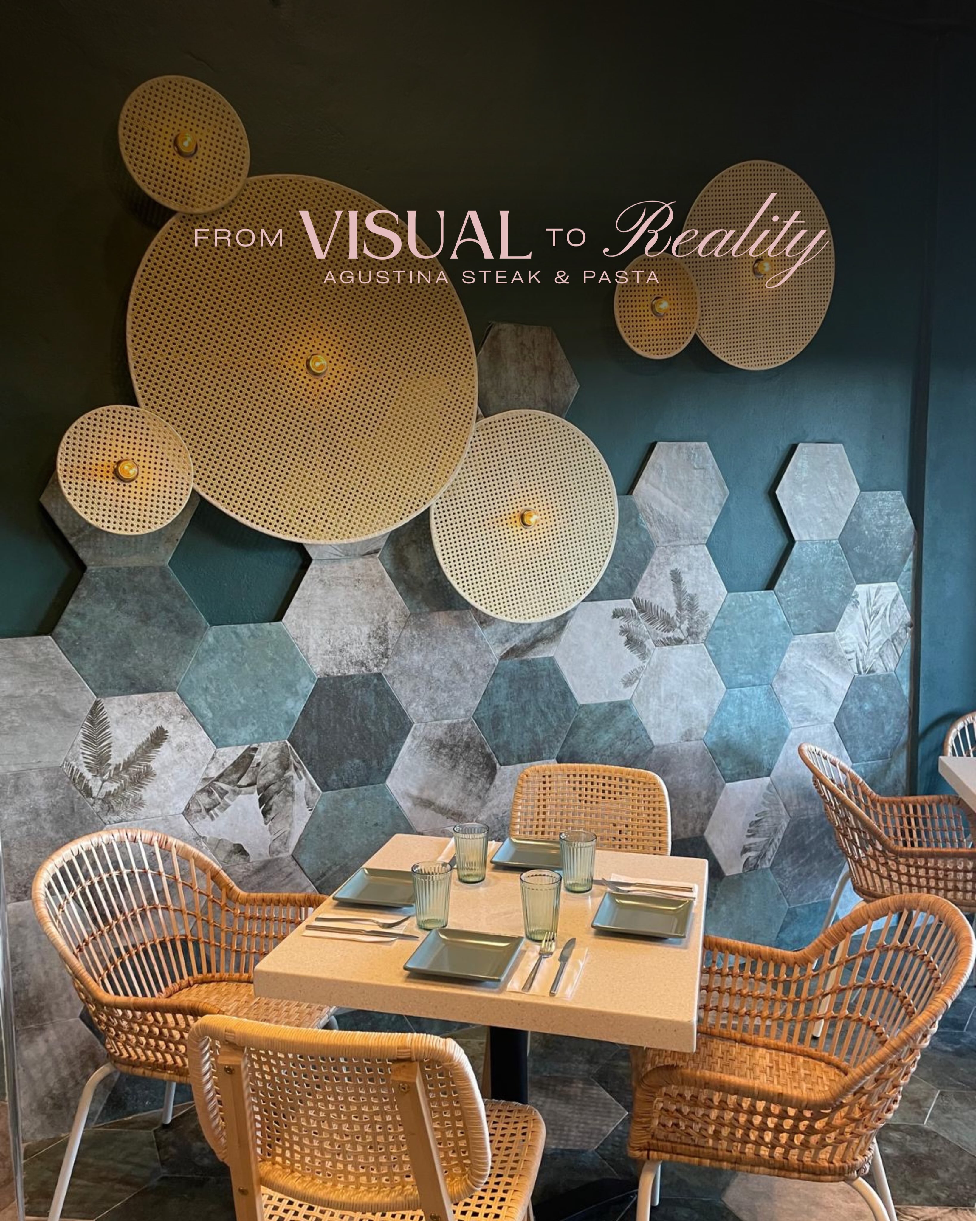 From Visual to Reality at @agustinasteaknpasta. ✨
Every detail began with a vision. From the custom shelving and service counter to the lighting and dimensional feature wall, each element was thoughtfully designed to create a memorable dining experience.
There is nothing more rewarding than seeing a concept leave the screen and come to life.
Ready to bring your commercial space to life? Let’s talk, babe. 🤎
Visit the link on our bio to see the full website or DM us for more information.
Contact us at vero@vdesignstudio.net
#InteriorDesign #VStudioPR #BoldInteriors #CreativeSpaces #IntentionalDesign