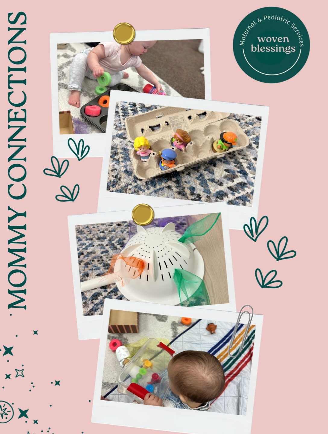 We titled this session “Enhancing Motor Skills Through Everyday Household Items”.
Karrie - one of our OTs shared how so many different and accessible items you already have at home can help promote development and it’s super fun to watch how your child engages! No need for fancy toys, grab an egg carton or a strainer and see your child’s play soar!! 💕