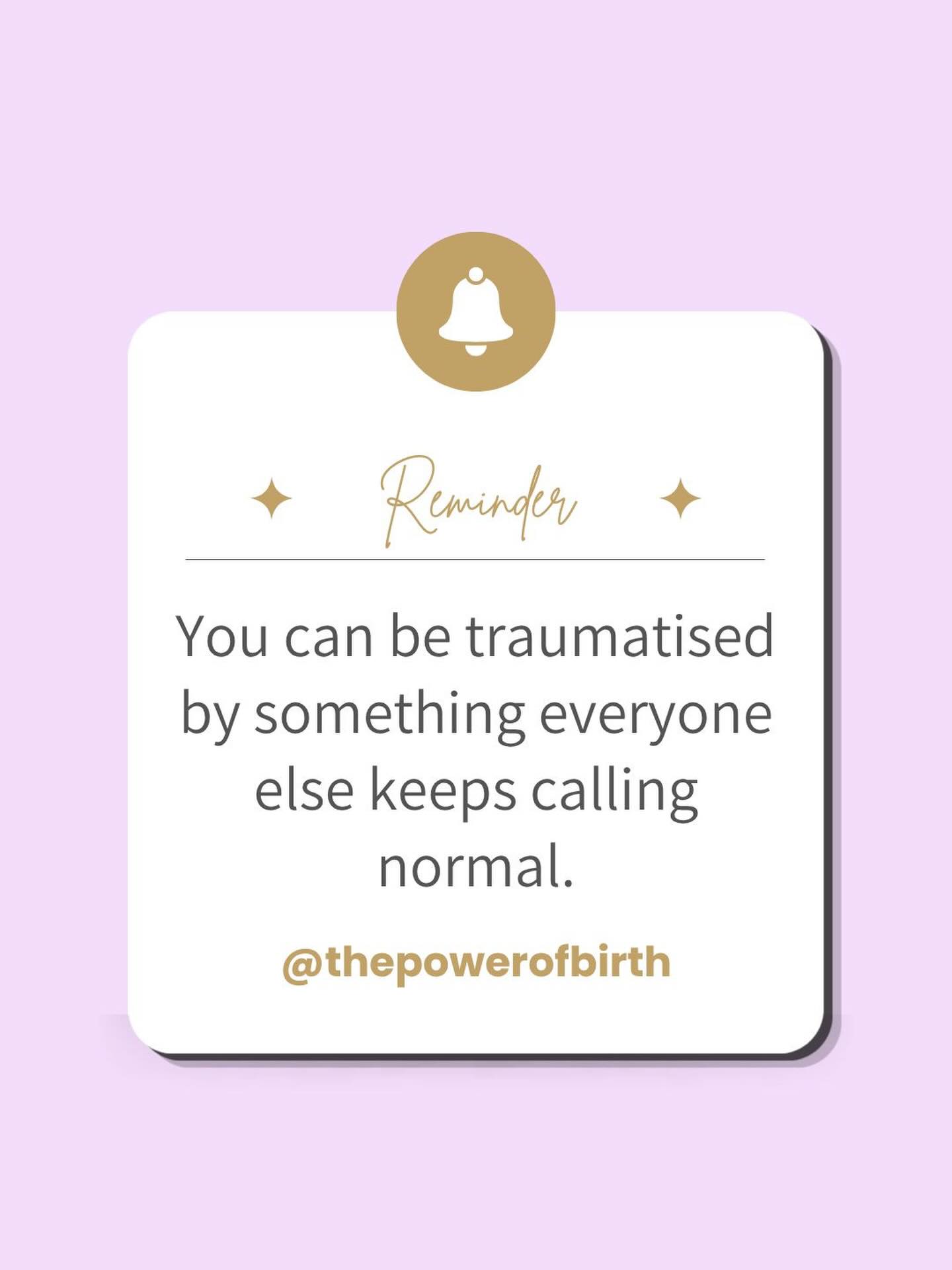 Define ânormalâ.
Did you know you can have a textbook birth and still feel traumatised?
You can follow every recommendation, have healthcare providers who believe everything went âwellâ, leave with a healthy baby and still walk away deeply affected by what happened.
Because birth trauma isnât determined only by the outcome. It can be shaped by fear, pain, loss of control, feeling unheard, helplessness, unexpected intervention, or believing that you or your baby were in danger. Your nervous system doesnât stop to ask whether what happened was common.
Common does not mean harmless.
Routine does not mean insignificant.
A healthy baby does not automatically mean a healthy experience.
#BirthTrauma #PerinatalMentalHealth #TraumaInformedCare #PostpartumSupport #thepowerofbirth