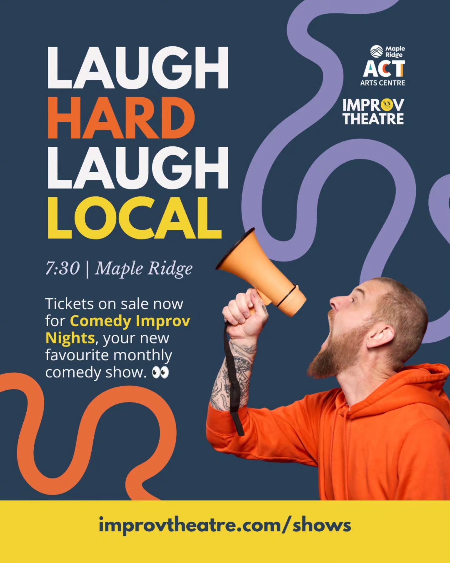Our FIRST Comedy Improv Night takes place September 17 in Maple Ridge! Don't miss out on the laughs.
Get tickets and learn more: www.improvtheatre.com/shows
#showsnearme #comedyimprov #improvcomedy #MapleRidge