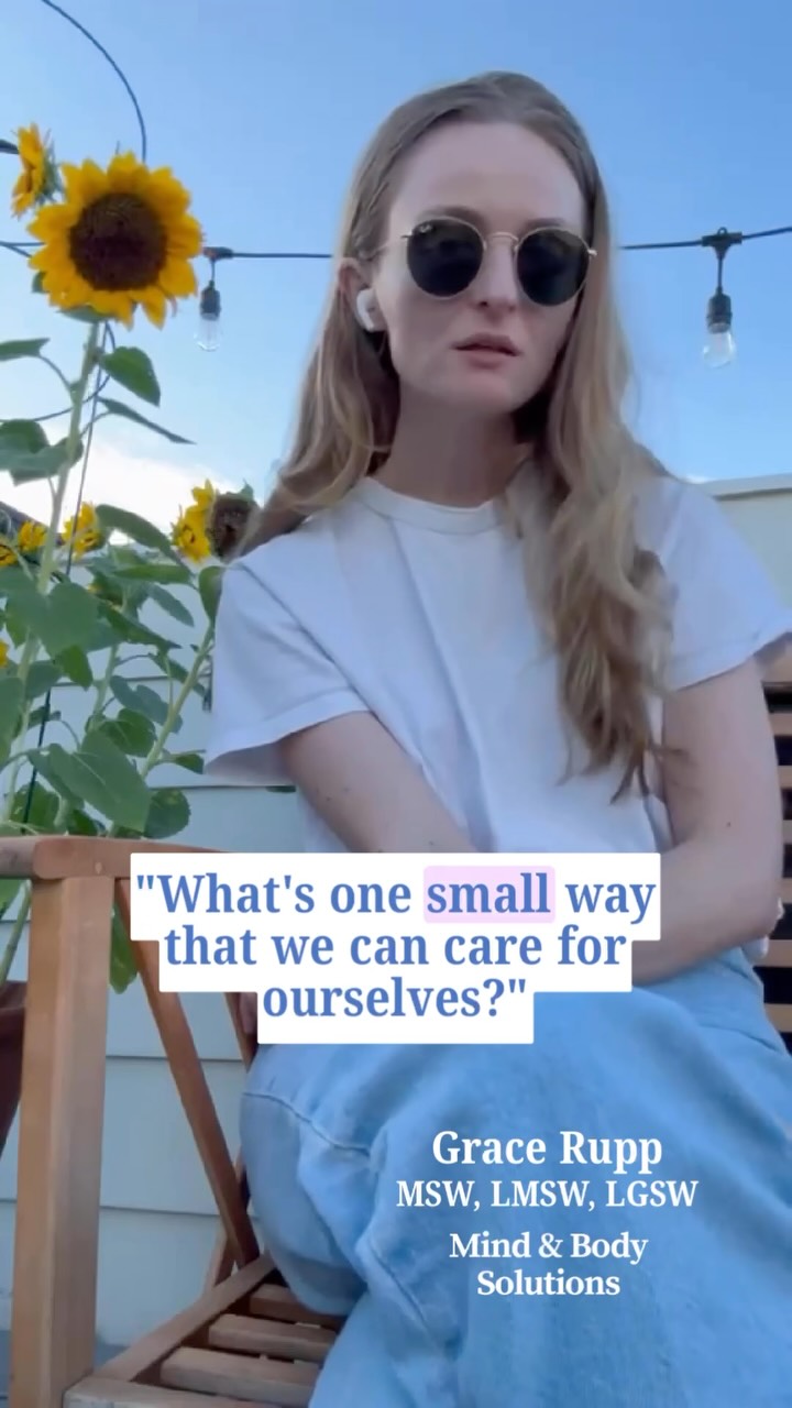 “What’s one small way you can care for yourself today?”
It’s a question Grace Rupp, clinician at Mind & Body Solutions DC, asks herself and her clients often.
Self-care doesn’t have to be expensive, aesthetic, or time-consuming. Sometimes it’s scheduling the appointment you’ve been putting off. Sitting in your garden. Going to bed a little earlier. Drinking a glass of water.
Small choices may not feel life-changing in the moment, but they can have a meaningful impact over time. How can your present self support your future self? Maybe that’s the best place to start.
🌿 What’s one small thing you’ll do for your future self today?
#SelfCare #MentalWellness #EverydayWellness #TherapyInDC #MindAndBodySolutionsDC