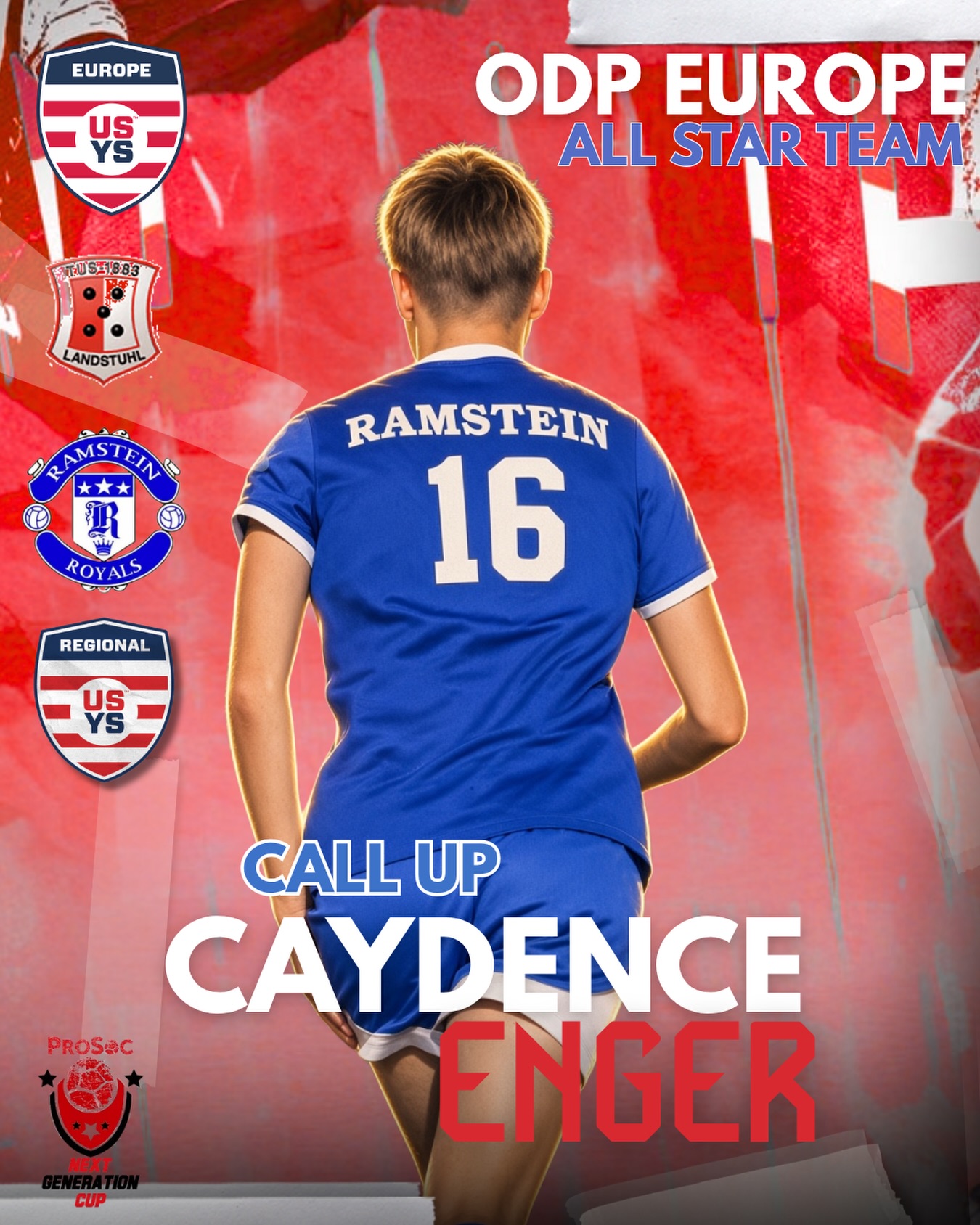 Welcome Caydence to the ODP Europe U17 Girls All-Star Team. Ready to bring her energy, confidence, and competitive edge to the squad at the Next Generation Cup