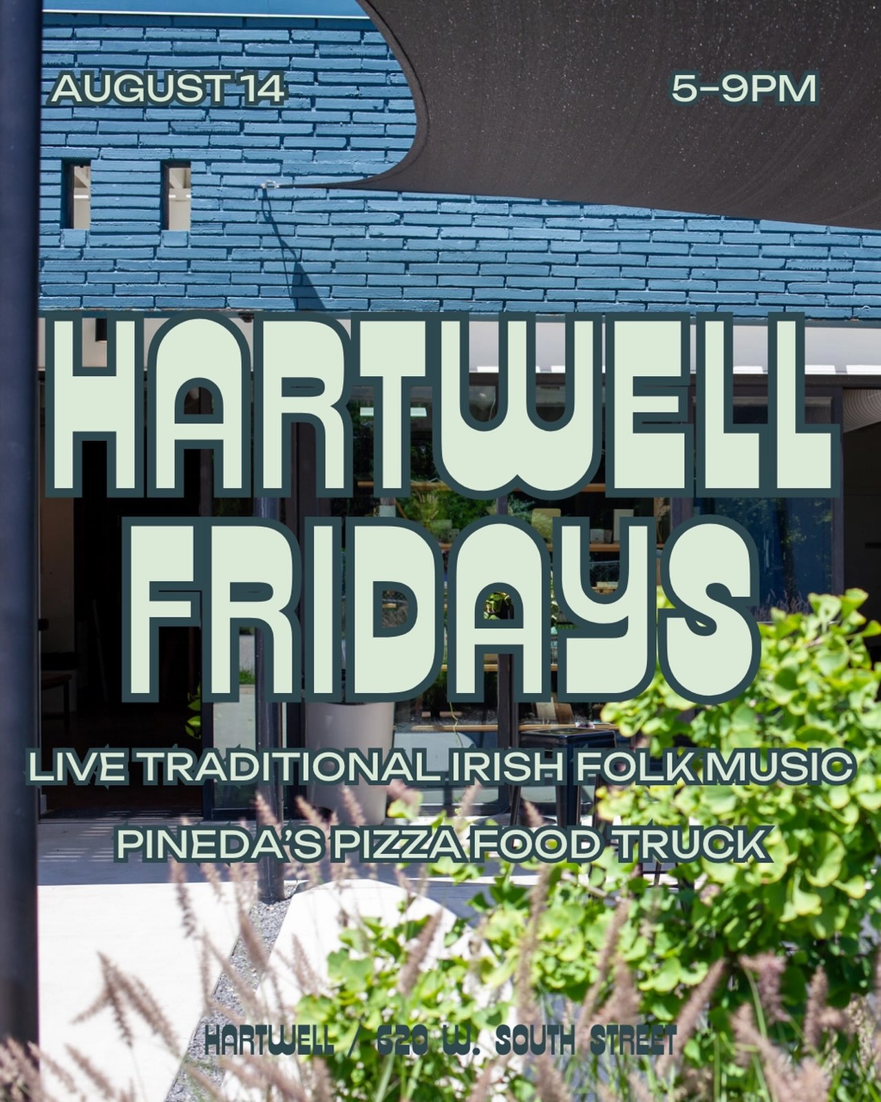 Hartwell Fridays with @pinedas_woodfiredpizza! Live traditional Irish folk music, 6pm!