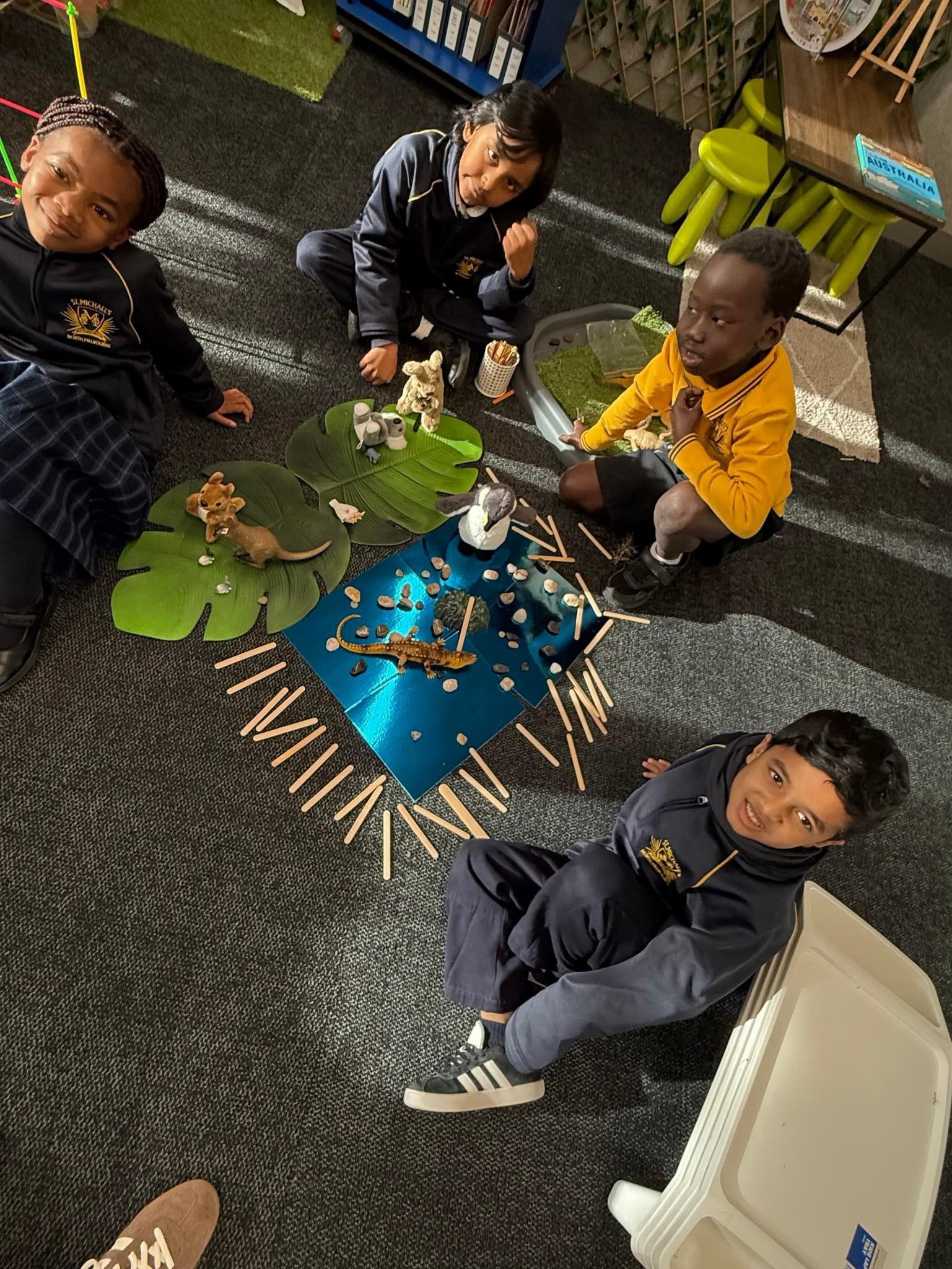 Our Year 1 and 2 students have loved exploring out Discovery spaces with curiosity and enthusiasm. Through these experiences, students have been making connections to our Inquiry unit by exploring Australia’s unique geography and diverse native animals that live in different environments.