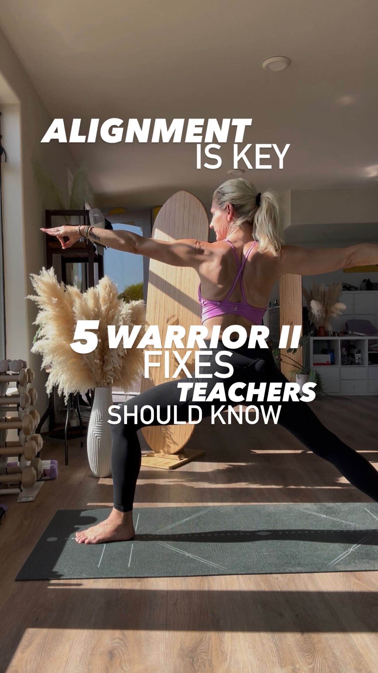 Something I see in almost every Warrior II I teach — students trying to *look* aligned instead of actually creating the alignment from the inside out.
Foot placement. Foot angle. Knee tracing. Pelvis. Shoulders. Hips. Small adjustments can completely change how the pose feels — and which muscles are actually doing the work.
Warrior III isn’t about forcing your body into a shape. It’s about creating a strong, intentional foundation so your body can move from stability rather than compensation.
It’s not about making the pose look deeper. It’s about making it work better. ✨
Which Warrior III alignment cue has made the biggest difference in your practice?
#YogaTeachers #YogaTeacherTraining #yogaalignment #YogaBiomechanics #YogaEducation