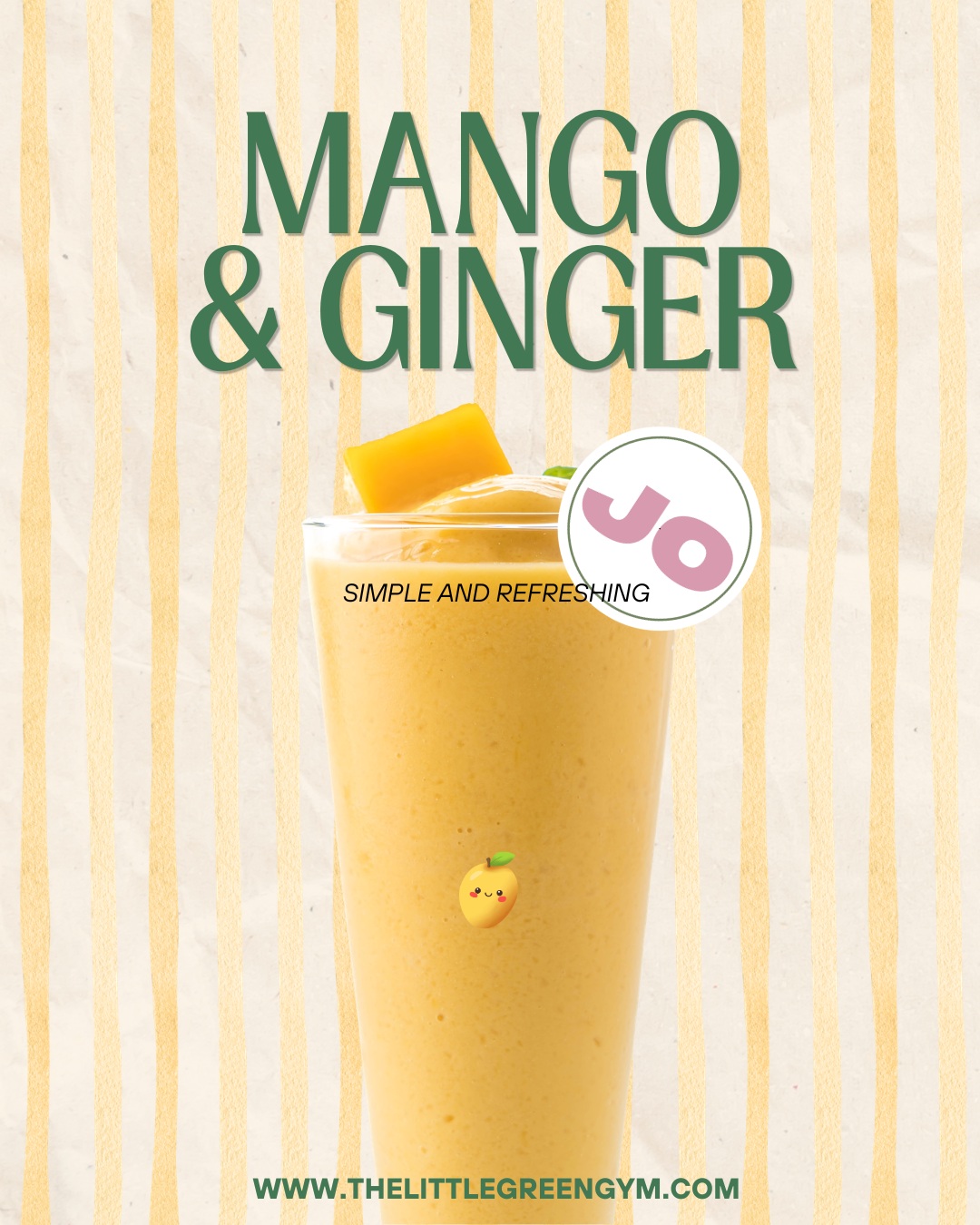 The simplest way to kick-start your day! 🥭✨ Try this incredibly delicious mango & ginger smoothie. Even better, make it the night before and leave it in the fridge, ready to grab on a busy morning. Fresh, zingy and packed with goodness — your gut will thank you!