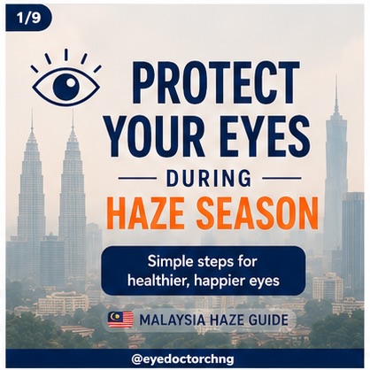 The hazy season is back again. Some general information if you have any eye discomfort during this hazy period.
#haze #malaysiahaze #patientinformation #ophthalmology #eyedoctorchng