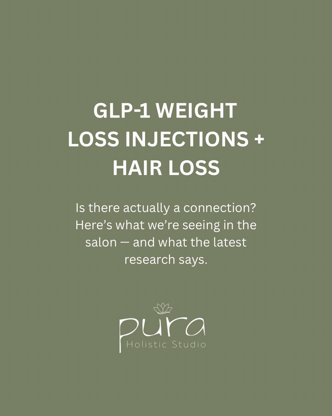 Could weight loss injections be affecting your hair?
It’s a conversation we’re having more and more at Pura.
Clients taking GLP-1 medications such as Ozempic®, Wegovy® and Mounjaro® are coming to us after noticing increased shedding, changes in density and differences in how their hair feels.
So we wanted to understand what was actually happening - beyond social media opinions and headlines.
We’ve taken a deep dive into the latest research around GLP-1 medications and hair loss, rapid weight loss, telogen effluvium, nutrition and the fascinating role of dermal papilla cells within the hair follicle.
The science is still evolving, and the answer isn’t as simple as blaming the medication or the weight loss alone.
Our new article, GLP-1 Weight Loss Injections and Hair Loss: What We’re Seeing in the Salon and What the Latest Research Says, is now live.
If you’re experiencing changes in your hair, we hope it gives you a little more understanding of what may be happening - without fear, judgement or quick-fix promises.
Save this post for later, share it with someone who might need it, and read the full article via the link in our bio.
#GLP1HairLoss #HairLossAustralia #HairLossWomen #ScalpHealth #HolisticHair