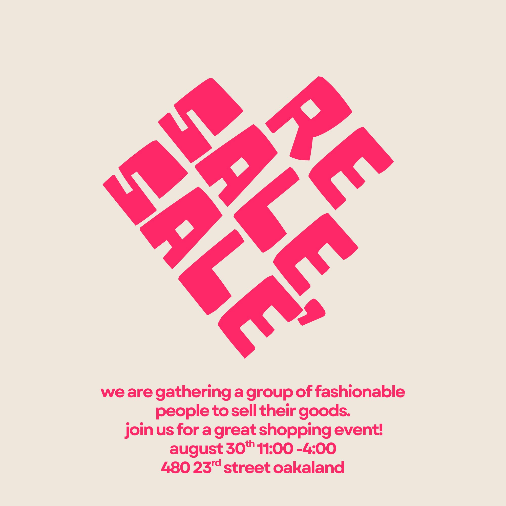 we are hosting a fashion event at the studio and it's going to be amazing!! bringing together a group of very fashionable people to sell their goods.
AUGUST 30th 11:00-4:00
shop local
shop small
@owlnwood
@camilledesign_sf
@lalisimone
@vidavazquezstudio
@adedehye
and more..........