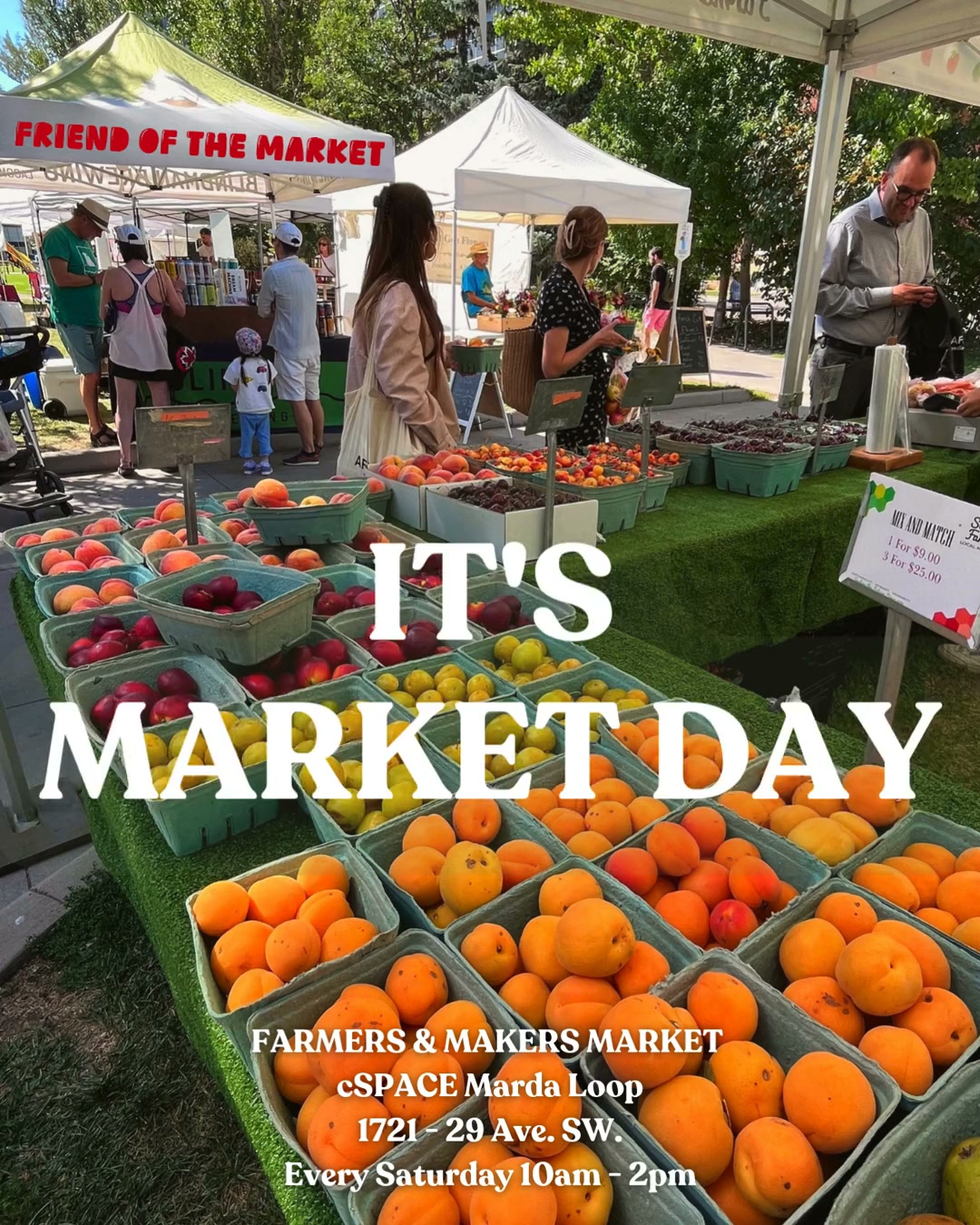 Good morning YYC! It is Farmers' & Makers Market day at cSPACE Marda Loop.
The sun is shining in the Art Park, the vendors are set up, and the coffee is flowing. Come spend your morning supporting local farmers and makers!
⏰ Today from 10:00 AM – 2:00 PM
📍 1721 29 Ave SW
See you at the market 👨🏻🌾
#MardaLoop #CalgaryEvents #ShopYYC #farmersmarket #farmersmakersmarket #cspace
@cspace.mardaloop @cbccalgary