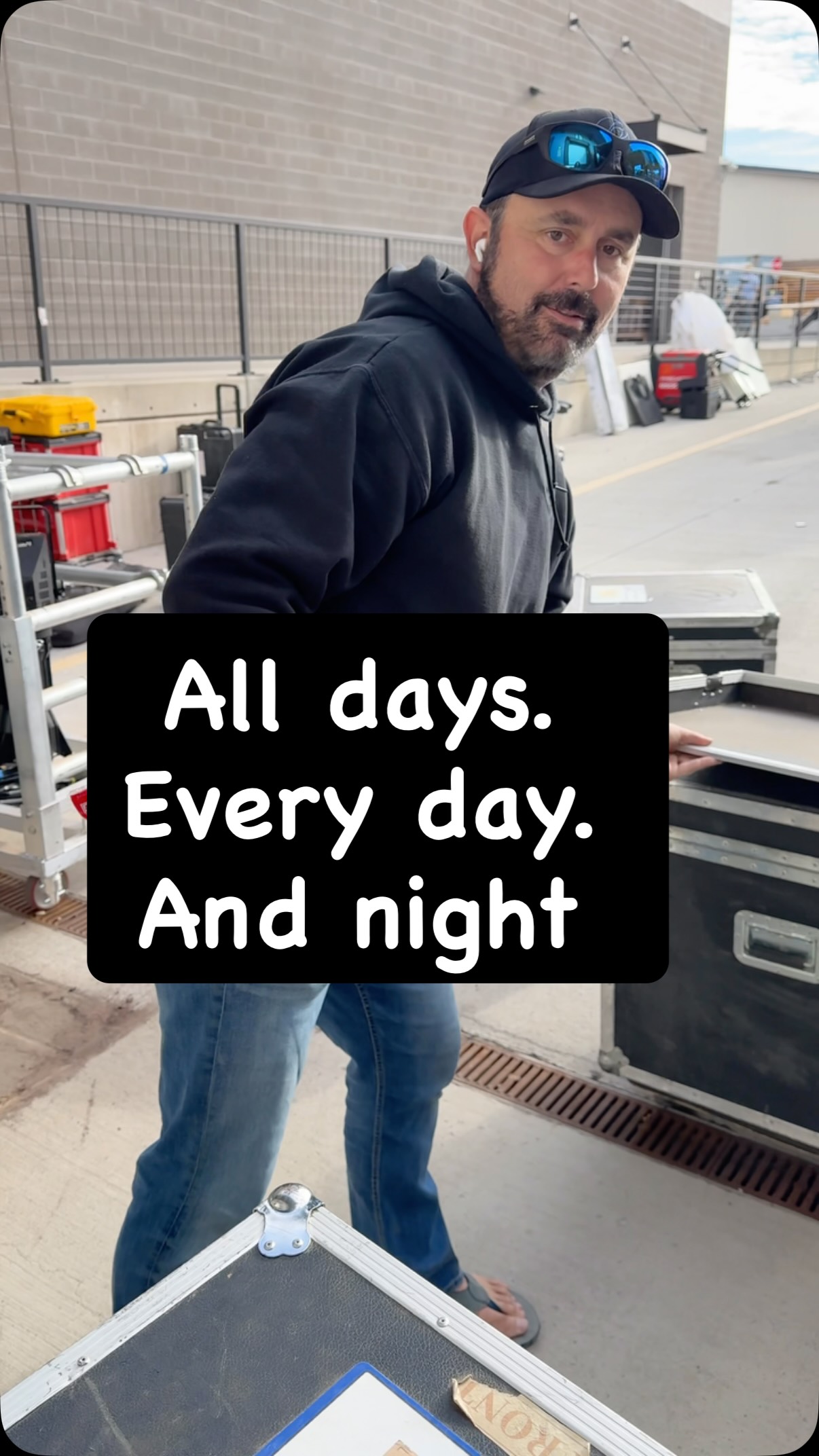 Seven days a week, event production, never sleeps, every County in Oregon, every weekend.