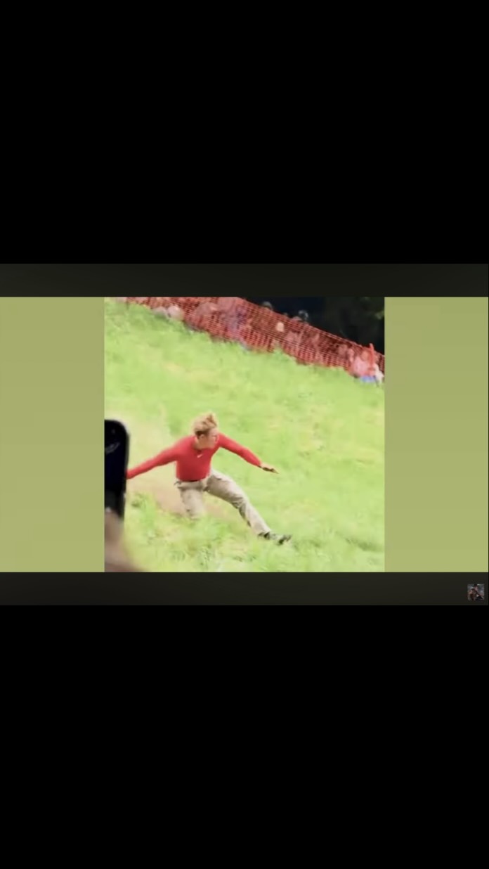 Exclusive angle of Hunter Lawrenceâs tumble down the Screw U. Apparently someone rolled cheese?