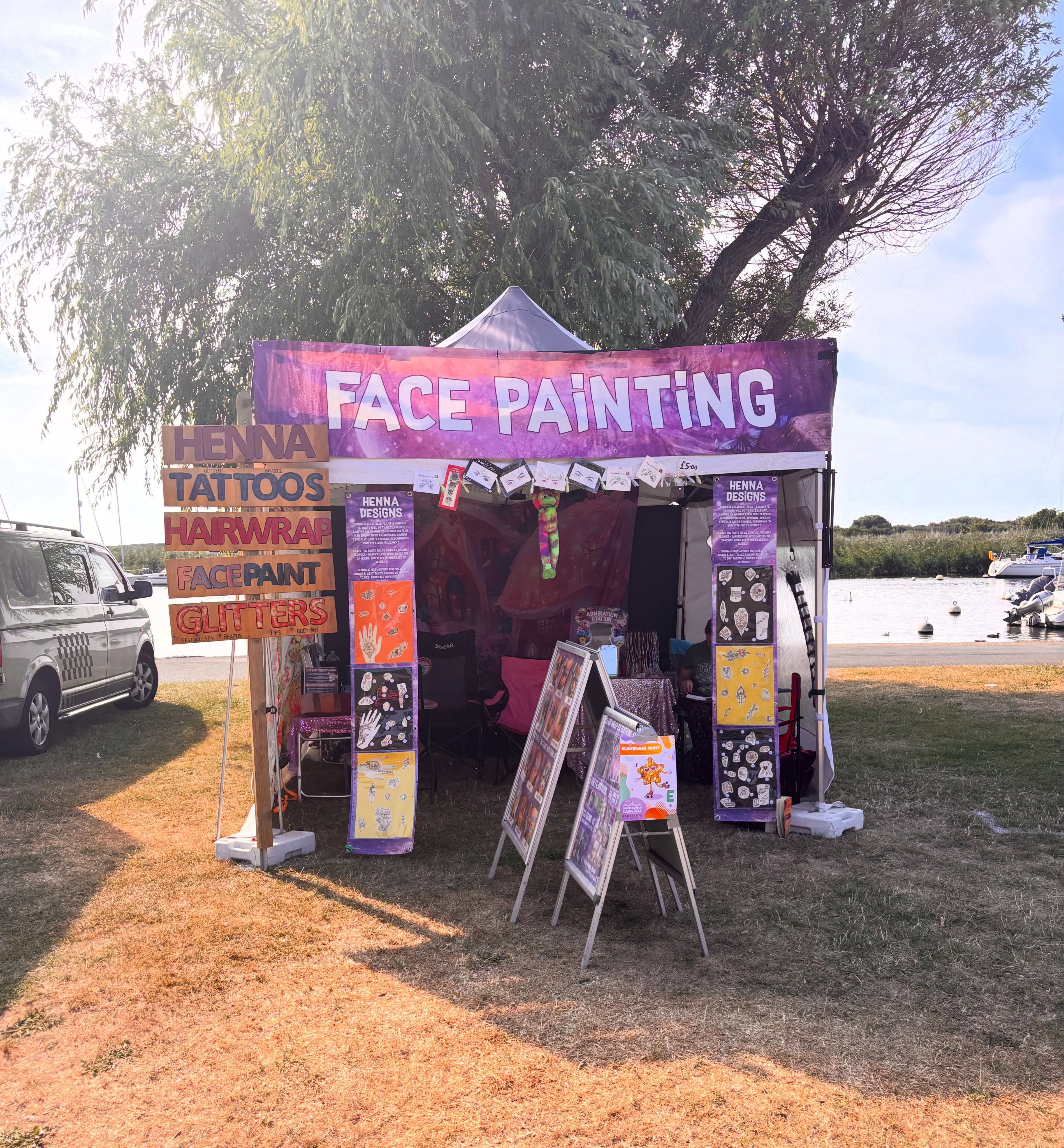 All set up and ready to sparkle at @christchurchcarnivaluk πβ¨π¦π¨ #facepainting #facepaint