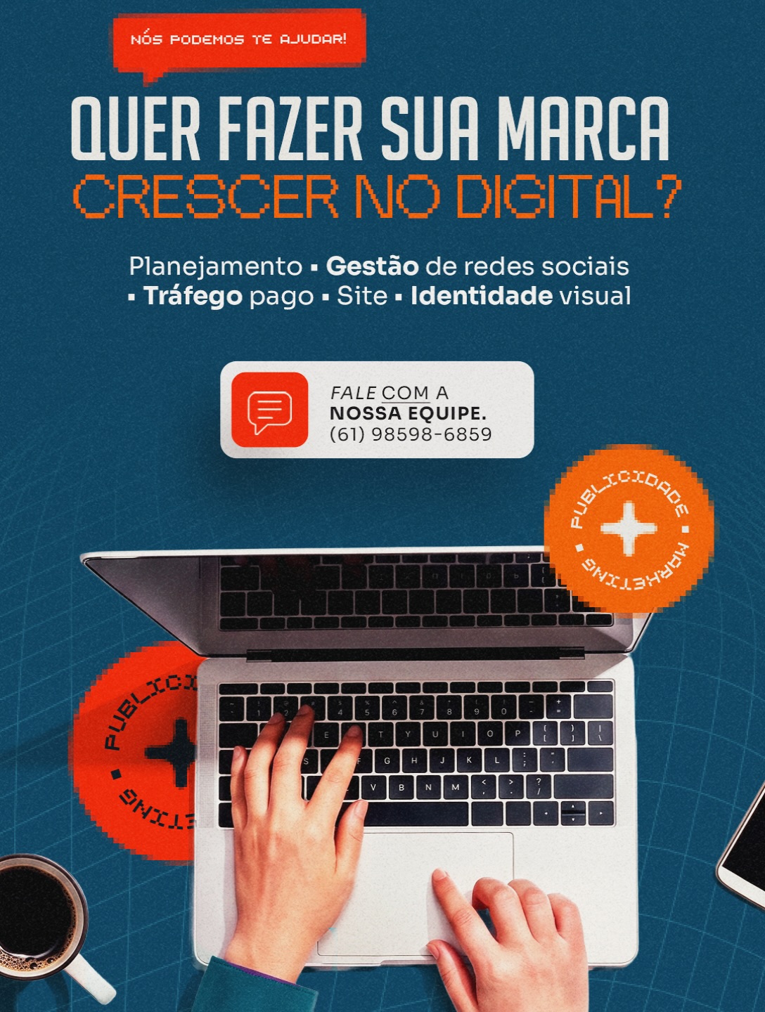 Seu produto pode ser excelente. Seu serviço também.
Mas, se a comunicação não transmite esse valor, seu público pode nunca perceber.
Uma marca forte precisa de posicionamento, consistência e uma comunicação que faça sentido para quem está do outro lado.
É isso que a Comunic busca construir: uma comunicação que represente o valor do seu negócio e ajude sua empresa a conquistar espaço.
Porque comunicar bem também é uma forma de crescer.
Fale com a nossa equipe. 🚀