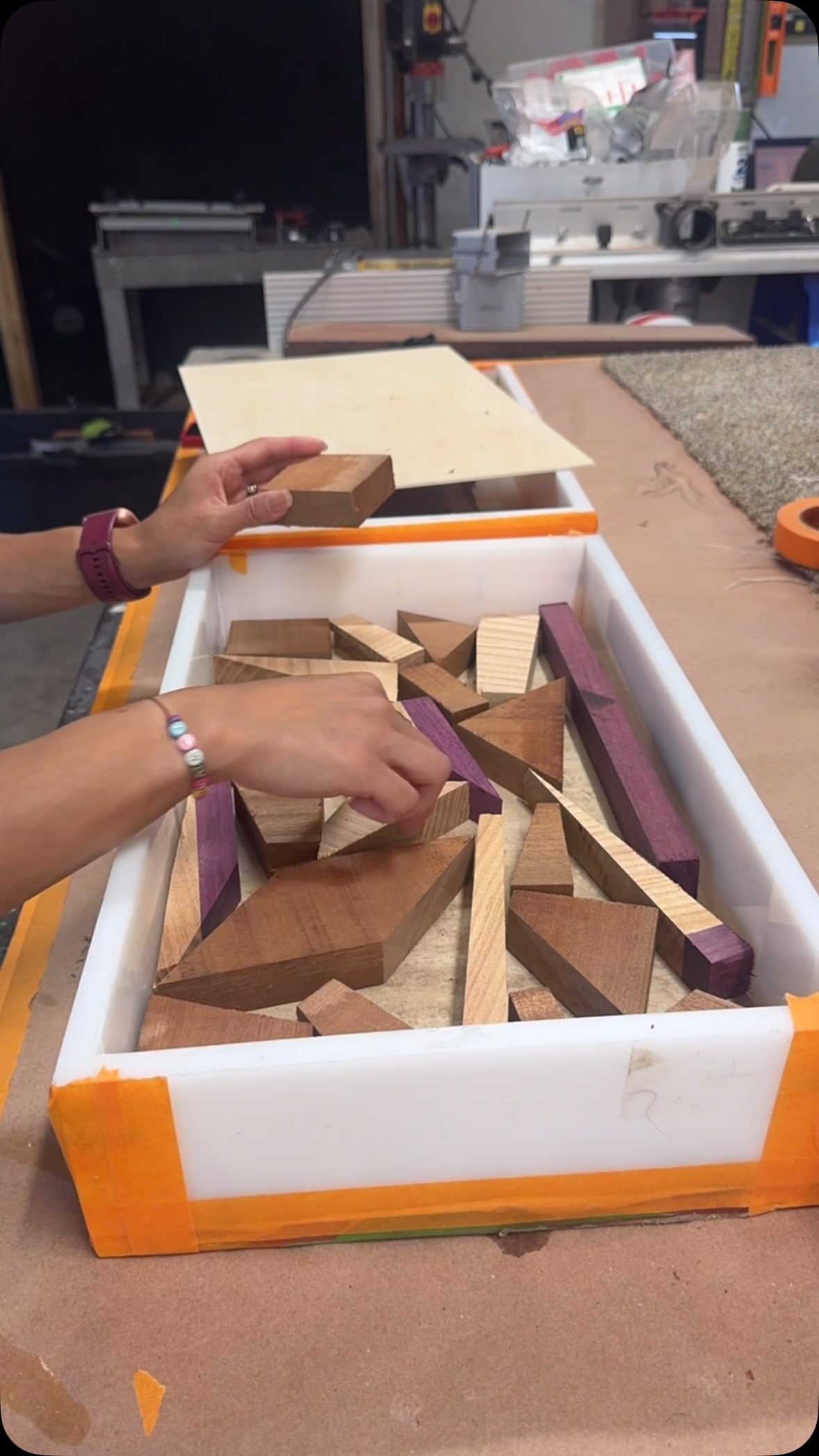 ♻️ SCRAPS → SOMETHING AWESOME. 🔥 Stay tuned. #customwoodworking #epoxy #epoxyresinart #woodworking #custommade