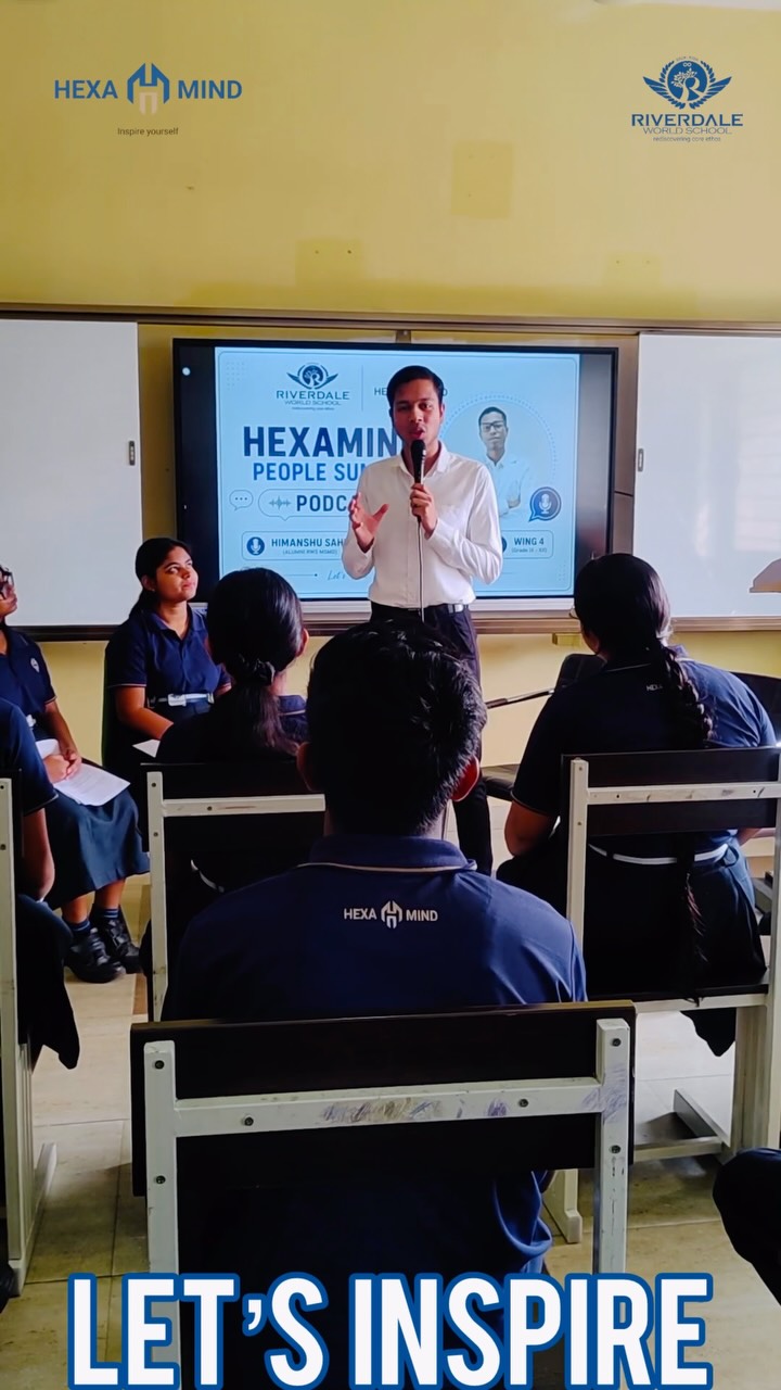 Let’s Talk. Let’s Inspire. Let’s Grow! 🎙️✨
HEXAMIND People Summit Podcast brings an inspiring conversation with Mr. Himanshu Sahu, RWS MSMD alumni , offering students valuable insights, experiences, and motivation to shape their future with confidence. 🌟
#HexamindPeopleSummit #Podcast #RWSMahasamund #StudentInspiration #FutureReady