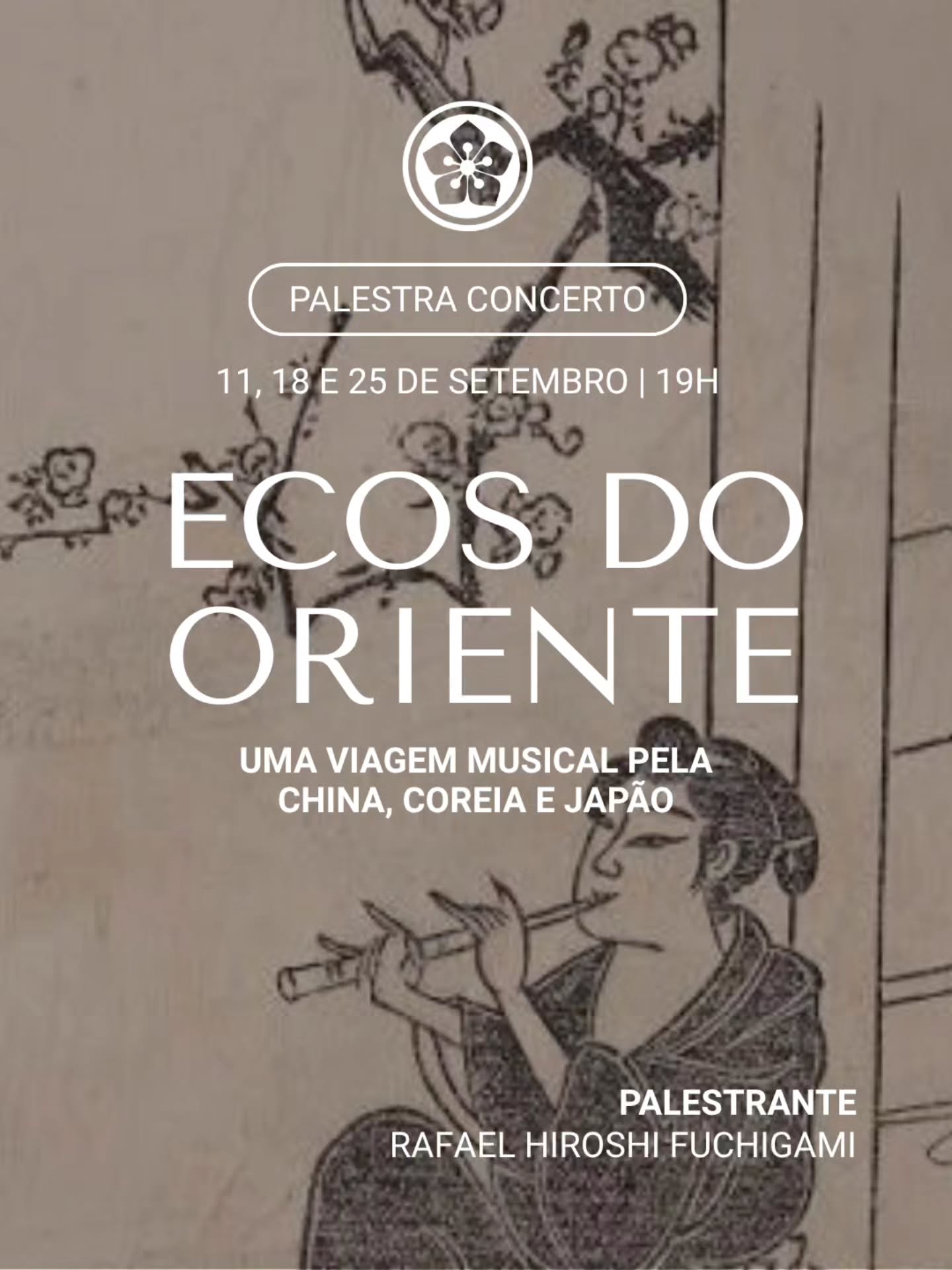 Você já parou para ouvir como a música conecta e, ao mesmo tempo, diferencia as identidades da China, Coreia e Japão? 🤔🎶
Nesta palestra-concerto imperdível, o público será conduzido por uma verdadeira jornada estética e espiritual através dos sons da Ásia Leste. A partir de uma sólida base acadêmica, exploraremos o contexto histórico de cada país e o profundo simbolismo que cada sonoridade carrega.
O grande diferencial? A experiência conta com exemplos musicais ao vivo, permitindo que o conhecimento ganhe vida através da performance! 🎼
O curso acontece nos dias 11, 18 e 25 de setembro, e será conduzido por @rafael_hiroshi_fuchigami, pesquisador e docente da prestigiada Universidade de Música de Tóquio (TCM), com vasta trajetória acadêmica em Etnomusicologia e atuação junto ao Ministério da Cultura do Japão.
📲 Garanta sua vaga acessando o link na nossa bio!
#MúsicaTradicionalAsiática #Etnomusicologia #CulturaAsiática #Shakuhachi #CentroÁsia