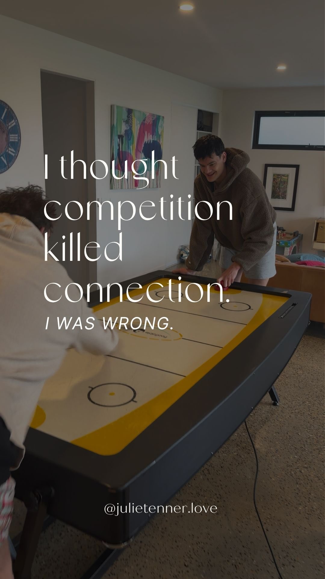 I used to think intimacy looked soft.
Turns out, sometimes it looks like trying to absolutely annihilate the people you love at a board game. 😂
I’ve had to learn to love competition.
For a long time, I judged it. Why does everything have to be a competition? Why does somebody have to win? Why can’t we just play and have fun?
What I didn’t understand was…
They WERE having fun.
The competition was part of the play.
The shit-talking. The ridiculous confidence. The accusations of cheating. The absolute outrage over a completely meaningless result.
It was connection.
And I think this is something we can easily miss in relationships.
We have an idea of what intimacy is supposed to look like.
Deep conversations. Vulnerability. Affection. Eye contact. Tenderness.
And yes, intimacy can be all of those things.
But intimacy can also be laughter, teasing, play, competition, adventure and being so completely engaged with each other that nobody is thinking about anything outside that moment.
With my son leaving in four days, we’ve just spent four days away together as a family doing exactly that.
Games. Competition. Laughter. Repeat.
And I’ve realised that part of loving people deeply is learning where their aliveness lives, instead of insisting connection has to look the way you think it should.
Sometimes love is soft.
Sometimes love is “YOU ABSOLUTELY FUCKING CHEATED.”
Apparently, in our family, it’s both. 😂
#RelationshipTherapist #Intimacy #FamilyConnection #PlayMatters #Relationships