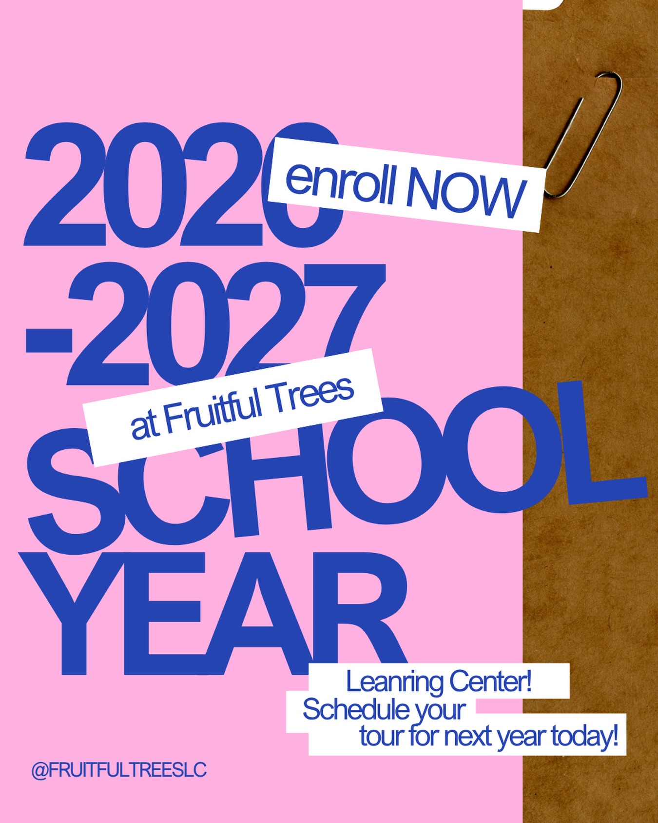Enrollment for the 2026–2027 school year is NOW OPEN! 🌳💙📚
Give your little one a place to learn, grow, explore, and thrive at Fruitful Trees Learning Center!
✨ Now enrolling for 2026–2027
🍎 A nurturing learning environment
📚 Building strong foundations for school & beyond
🌱 Helping little minds grow every day
Ready to see what makes Fruitful Trees special? Schedule your tour today and secure your child’s spot for next school year!
📲 DM us for enrollment information or to schedule a tour.
@FRUITFULTREESLC
#FruitfulTreesLearningCenter #NowEnrolling #PreschoolEnrollment #EarlyChildhoodEducation #ToledoParents ToledoKids Preschool LearningCenter 2026Enrollment
