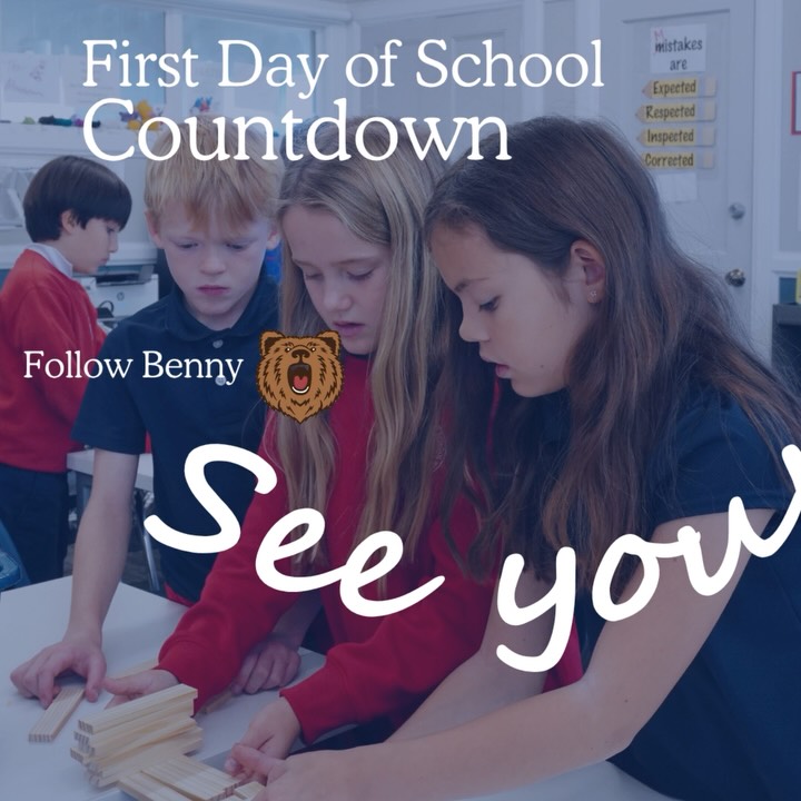 This is the time of year when we start the countdown! Can you believe it? Follow Benny and see how many more days until the first day of the school year! 💙❤️