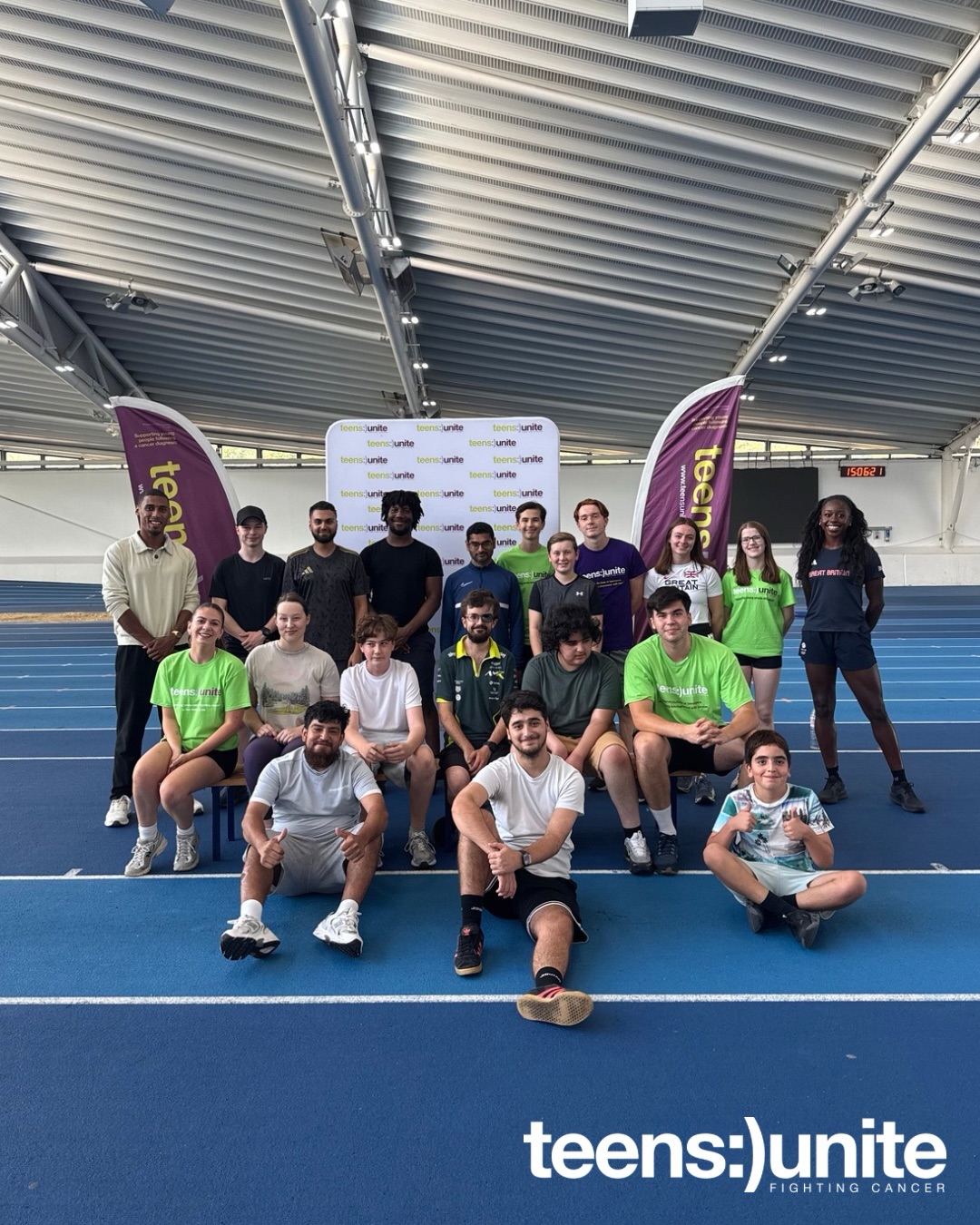 Yesterday, we hosted our Athletics Day at Lee Valley Athletics Centre, giving a group of young people we support the chance to get active, try something new and build their confidence.
Guided by GB athlete Mia McIntosh @miamcintosh_ , the young people took on the hurdles and long jump, before joining an exclusive Q&A with Olympians, Desirèe Henry @desiree_lh and Alex Haydock-Wilson @alex.la.parole . They shared their experiences – the highs and lows of reaching the highest level in sport – as well as advice and encouragement on getting back into physical activity.
For many young people living with, and beyond cancer, getting back into physical activity can feel challenging. Treatment can have lasting effects on confidence, strength and energy, and it can take time to feel comfortable being active again.💪
That’s why creating opportunities like this at Teens Unite is so important. They give young people the space to try things at their own pace, and rebuild their confidence alongside others who understand💚💜
A huge thank you to Lee Valley for helping us make the day possible by providing such a fantastic space and to everyone who helped make the day possible. A BIG thank you to Mia, Desiree and Alex for giving their time, sharing their experiences and inspiring the young people. We’re so grateful for your support!🫶
Missed out on our Athletics Day? Don’t worry!
We’re excited to be hosting a Gym Takeover next month, giving you the chance to get active, try something new and build confidence at your own pace. With guidance from experienced personal trainers, you’ll learn simple techniques and try a range of exercises in a supportive space.🌟
🔗Want to join us? Tap the ‘Upcoming Activities’ link in our bio to register now!
#leevalleyathleticscentre #athletics #teencancer #cancersupport #tyacancer