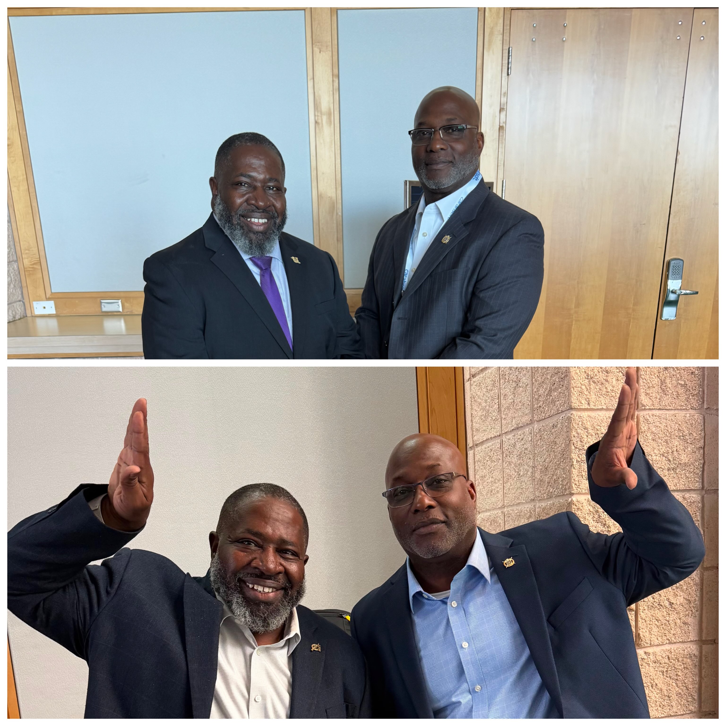 Bruhz handling business beyond Omega. ⚡️
Always good to connect with Brothers while representing excellence in the workplace. Professionalism, leadership, and Brotherhood wherever the road takes us.
#OmegaPsiPhi #Bruhz #FriendshipIsEssentialToTheSoul #ProfessionalExcellence #Leadership