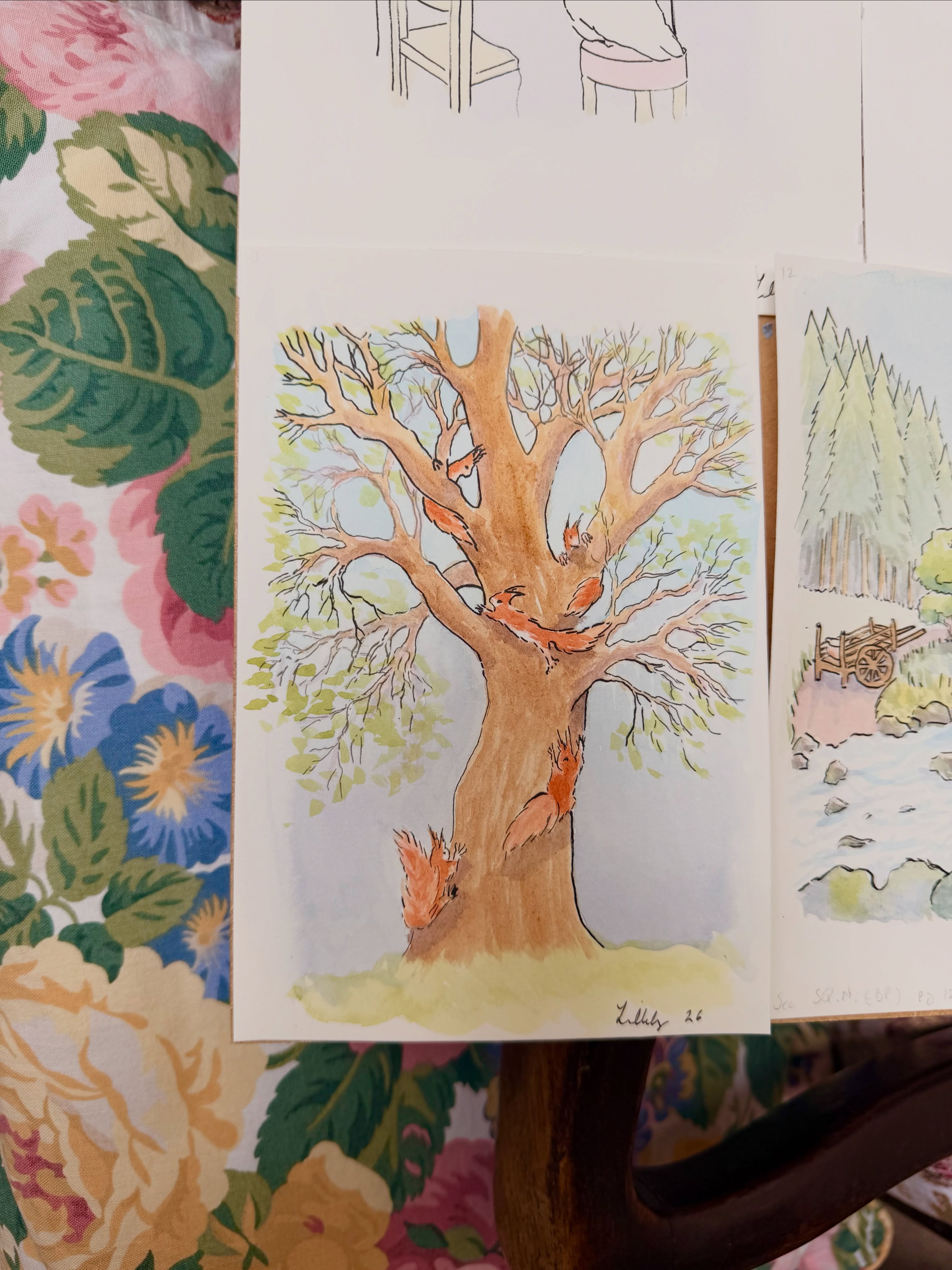 Happy to be back and “the move” going to plan. Managing to get back into the flow of creating, researching, gardening, decorating and foraging. The next instalment of Melou’s Adventures, Melou Squirrel, coming soon(ish). #childrensbook #artistlife #englishgarden #slowingdown #creativity