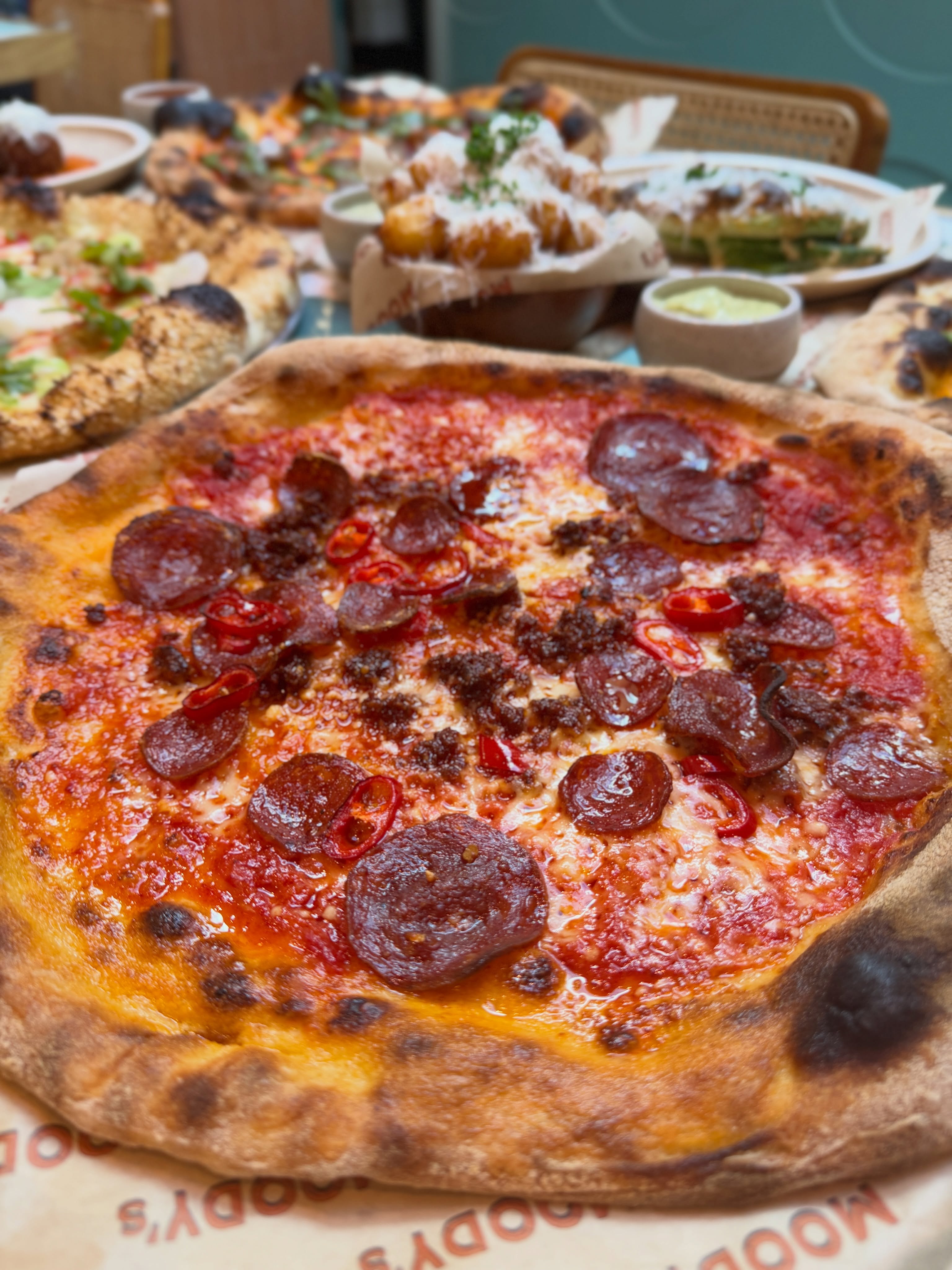 Triple Pepperoni: large and small cut pepperoni, beechwood pepperoni crumble, fresh chilli and house hot honey 👌
Serving tonight through to Sunday 5pm-9pm, walk-ins welcome!