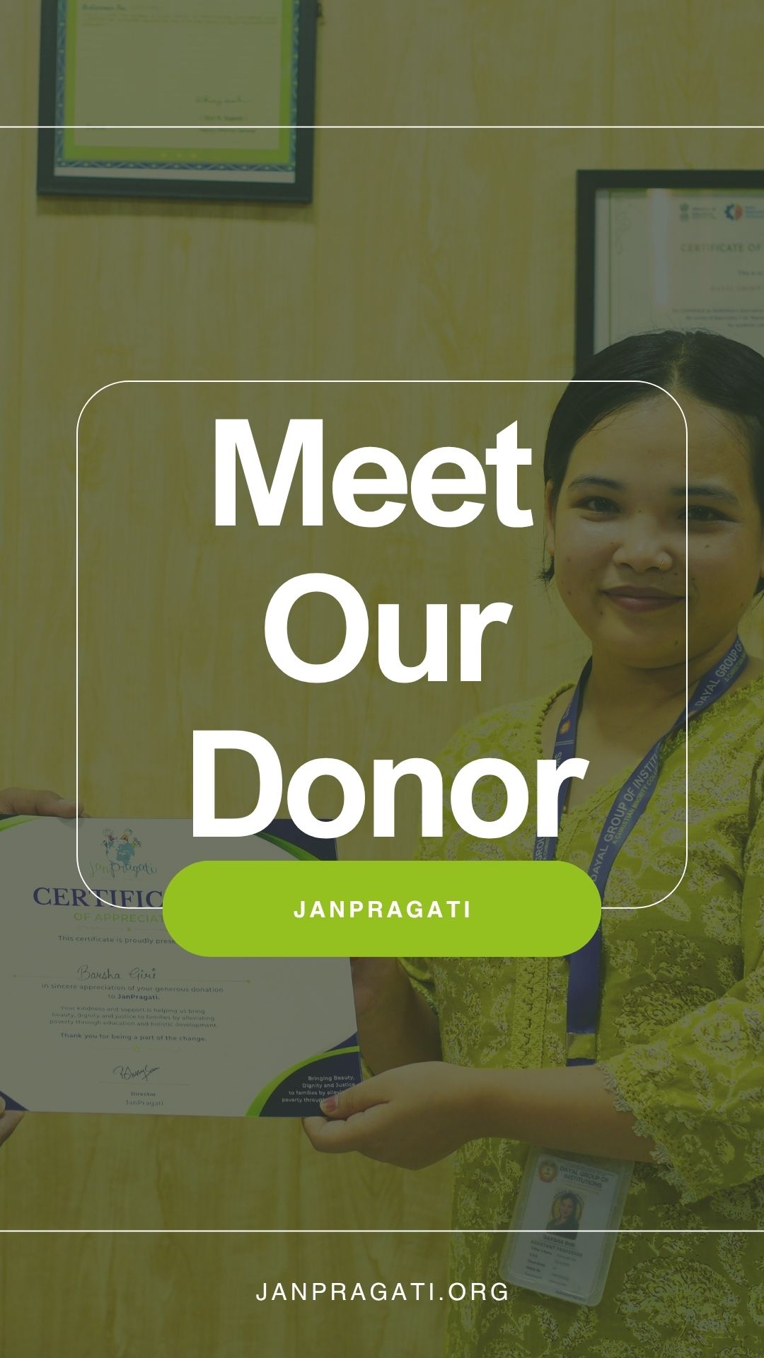 ✨ One voice. One story. One opportunity to make a difference. 💛
Hear from our donor, Varsha, as she shares why she chose to support JanPragati and encourages others to be part of this journey of hope and transformation. 🌱
🤝 Every act of generosity creates lasting impact.
🔗 Support us — Link in bio.
#JanPragati #DonorStory #SupportJanPragati #GiveHope #DonateForChange #NonProfit #TogetherWeGrow #MakeADifference #CommunityImpact #SupportEducation #ToGiveUpOnNone