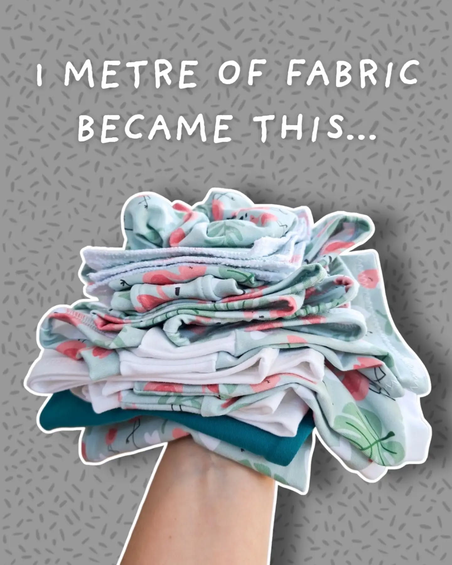 £50 in. £103.50 worth of handmade children's clothing out.
.
And this is exactly why I created the 1 Metre Challenge.
.
From just 1 metre of my exclusive organic Little Summer Flamingo print, plus teal and white cotton jersey, I made 10 different items for one 2–3 year old:
.
A sleeveless dress, comfy trousers, cycle shorts, 2 t-shirts, unisex briefs, a twisted knot headband, 4 reusable wipes and a hair scrunchie.
.
It's about getting more value from your fabric, reducing waste and creating a useful, mix-and-match handmade wardrobe rather than letting those precious fabric scraps go to waste.
.
There are just 4 tester spaces left at the introductory £50 price instead of £75 (limited fabric prints available)
.
Once they're gone, they're gone!!!
.
LINK IN BIO
.
#HandmadeChildrensClothes #SustainableKidsFashion #SlowFashion