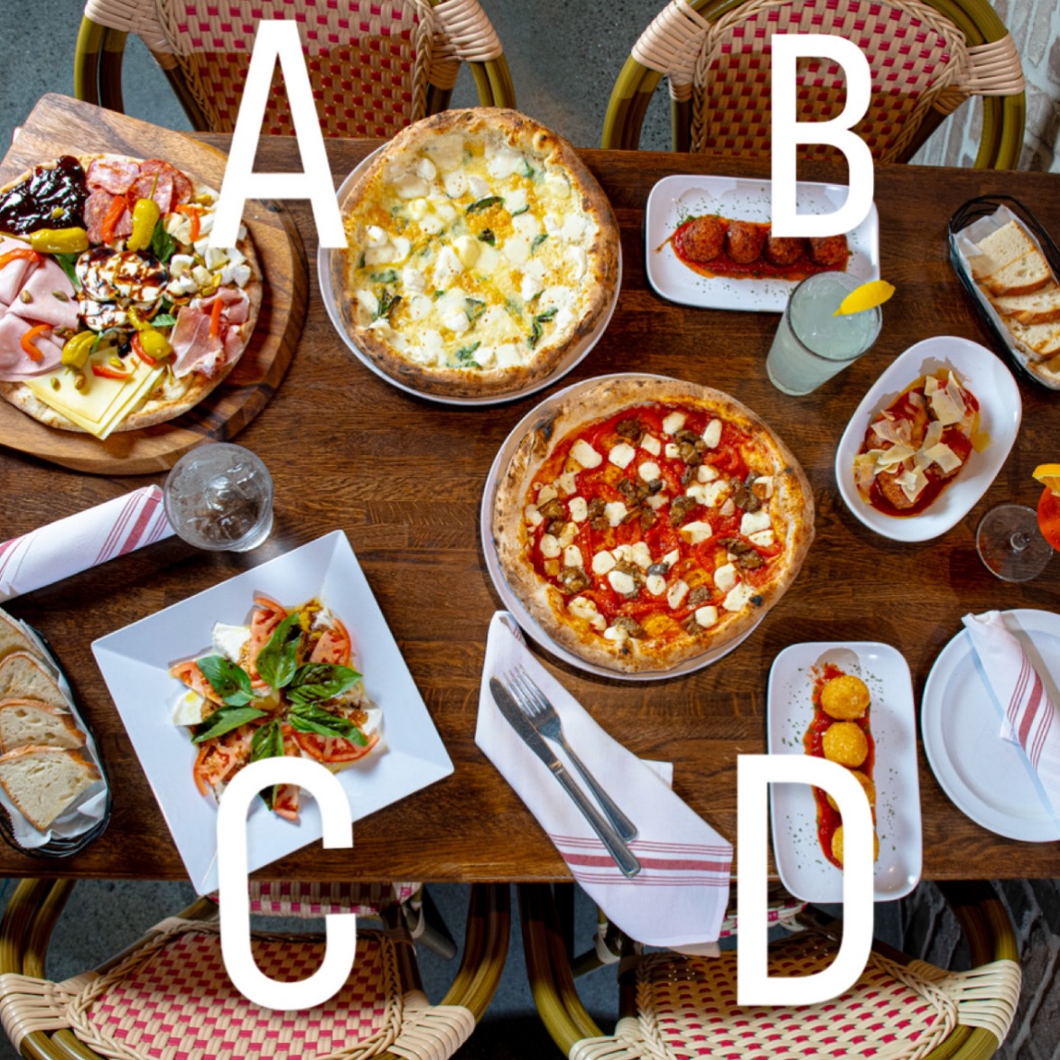 Time for dinner! 🍕 Where are you sitting?