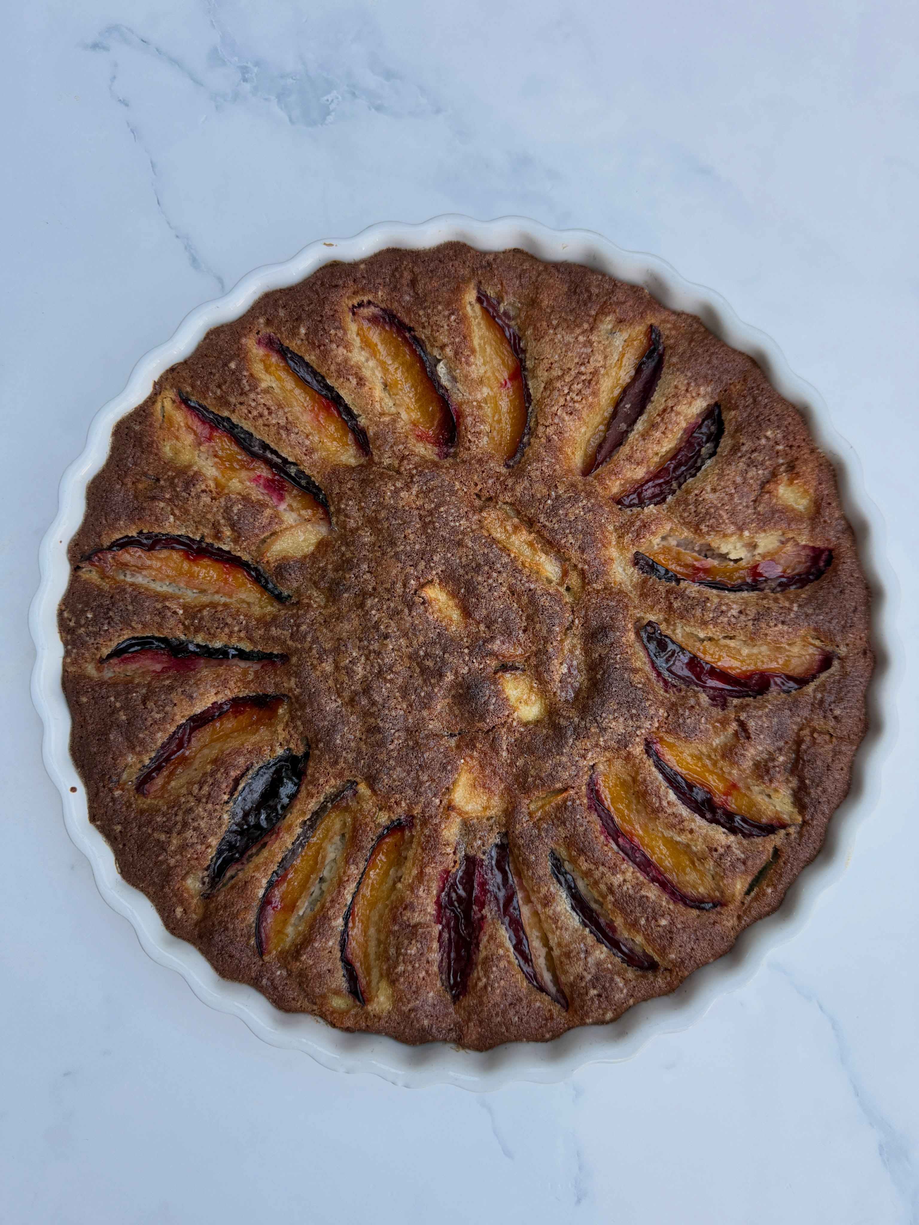 Plum & peach almond tart.
.
.
.
.
#bootsforbreakfast #americanchefinholland #dutchlife #expatliving