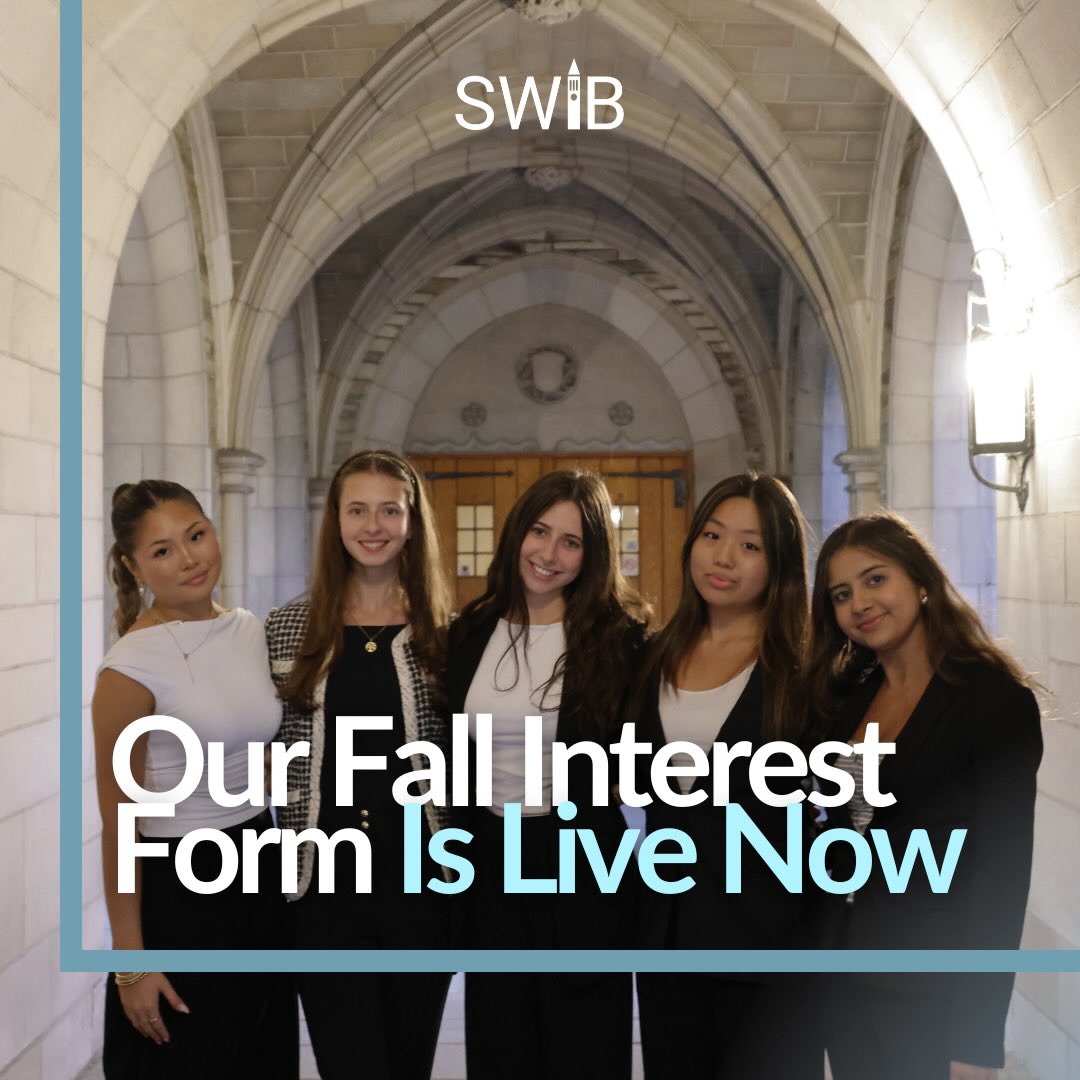 Looking to get involved with SWIB? Fill out our Interest Form featured in our bio and apply for a Coffee Chat to connect with our team, learn more about SWIB and ELP, and hear about the exciting opportunities we have planned for the Fall semester. Pairings will be sent out the first week of school.
Form will close September 1st!