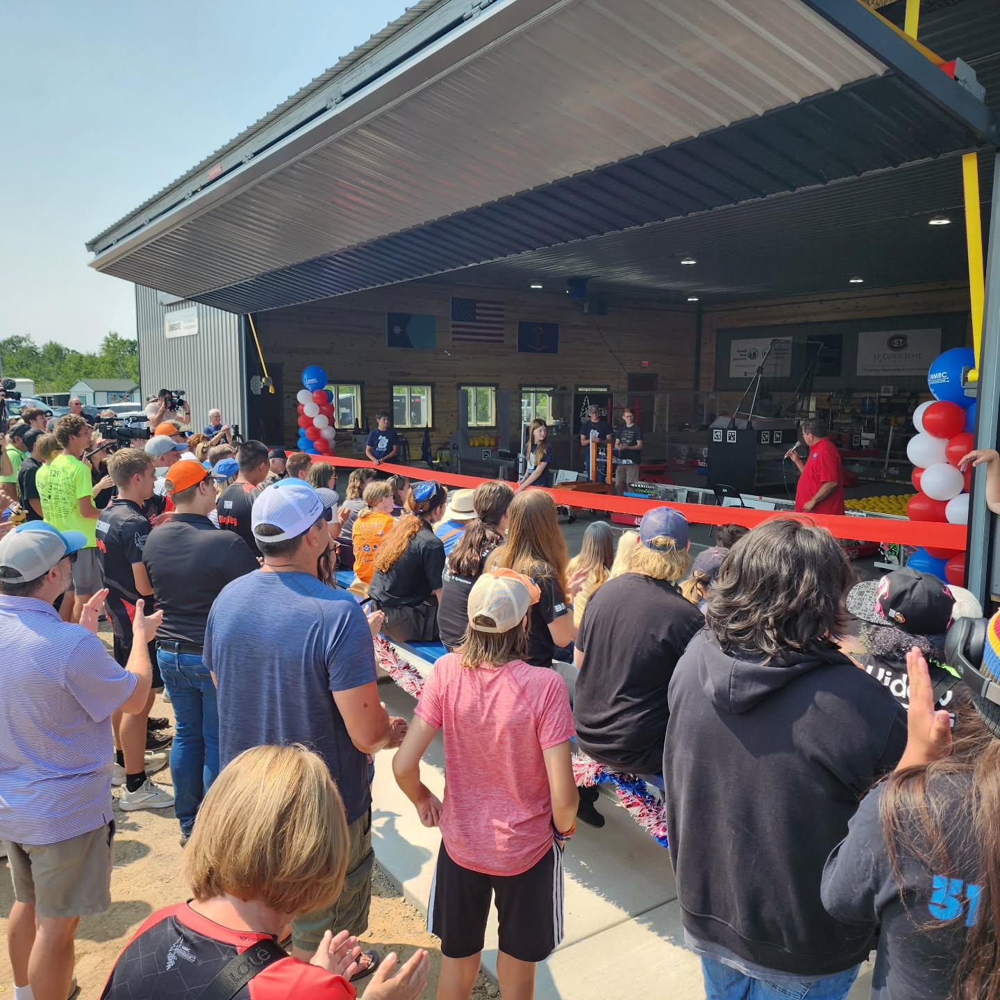 The Northstar Center is officially open! We are excited to have a permanent field for robotics and the NMRC. It was awesome to have the Beltrami County Fair Board present to welcome us and see a great community of inspired young people. Enbridge and SCSU also made the facility possible and were enjoying the show. I think the happiest people were the youth driving robots at the fair and learning about programs available in a few years at their high schools.