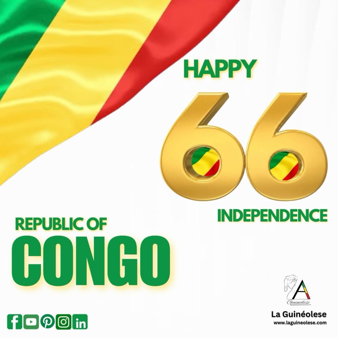 🇨🇬 Bonne fête de Lipanda | 66 years of Independence 🇨🇬
Today, La Guinéolese proudly joins the people of the Republic of Congo in celebrating 66 years of independence.
On this special day, we honour the history, resilience, identity and rich cultural heritage of the Congolese people, while looking towards a future driven by ambition, unity and development.
This year’s theme, « L’accélération de la marche vers le développement est effective », reminds us of the importance of progress, collective responsibility and the continued building of a stronger and more prosperous Congo.
At La Guinéolese, we believe that culture is an essential part of development — connecting generations, preserving heritage and strengthening the bridges between African communities.
Bonne fête de Lipanda à toutes et à tous ! 🇨🇬❤️💛💚
Que vive la République du Congo !
Que vive sa culture, son patrimoine et son peuple !
Ensemble, continuons à avancer vers un avenir de progrès et de développement.
#LaGuinéolese #BonneFêteDeLipanda #RepublicOfCongo #CongoBrazzaville #66yearsofindependence