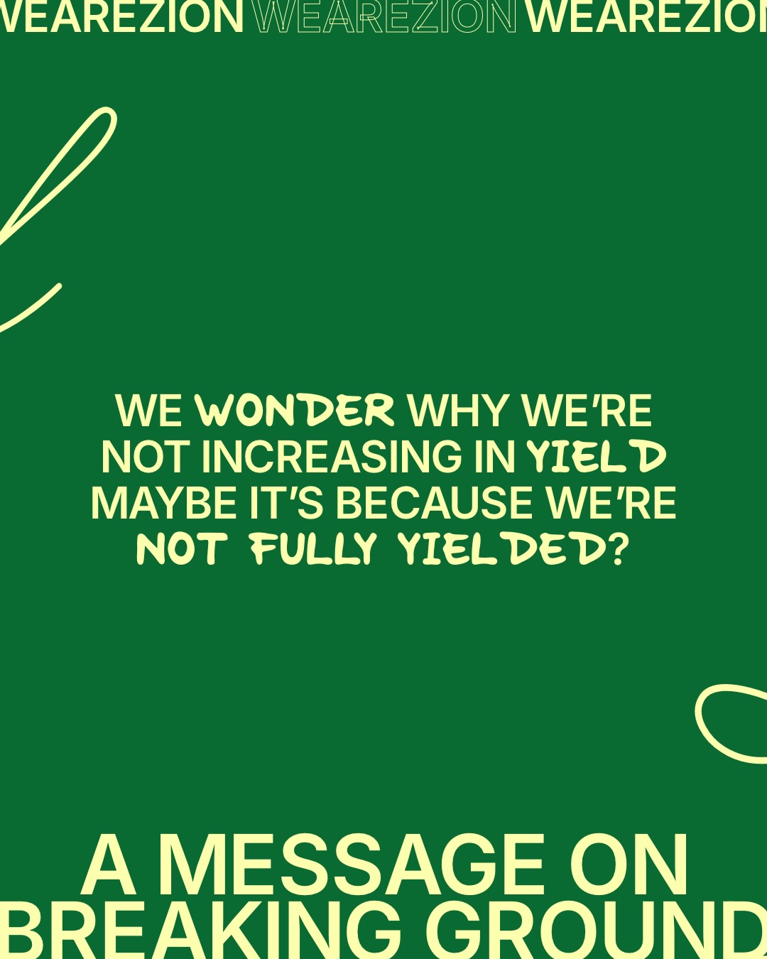 We’re not increasing in yield — maybe it’s because we’re not fully yielded? 🌾
This week: breaking ground in how we seek God, where we sow, how we pray, and how we yield to Him.
Hard ground doesn’t stay hard forever.
📖 “Yield yourselves to the LORD.” — 2 Chronicles 30:8 ESV
Watch the full message on our YouTube.
We Are Zion | Chennai
WeAreZion WeAreZionChennai ChennaiChurch BreakGround Psalm67 YieldedLife BibleTeaching ChennaiChristians TamilNaduChurch