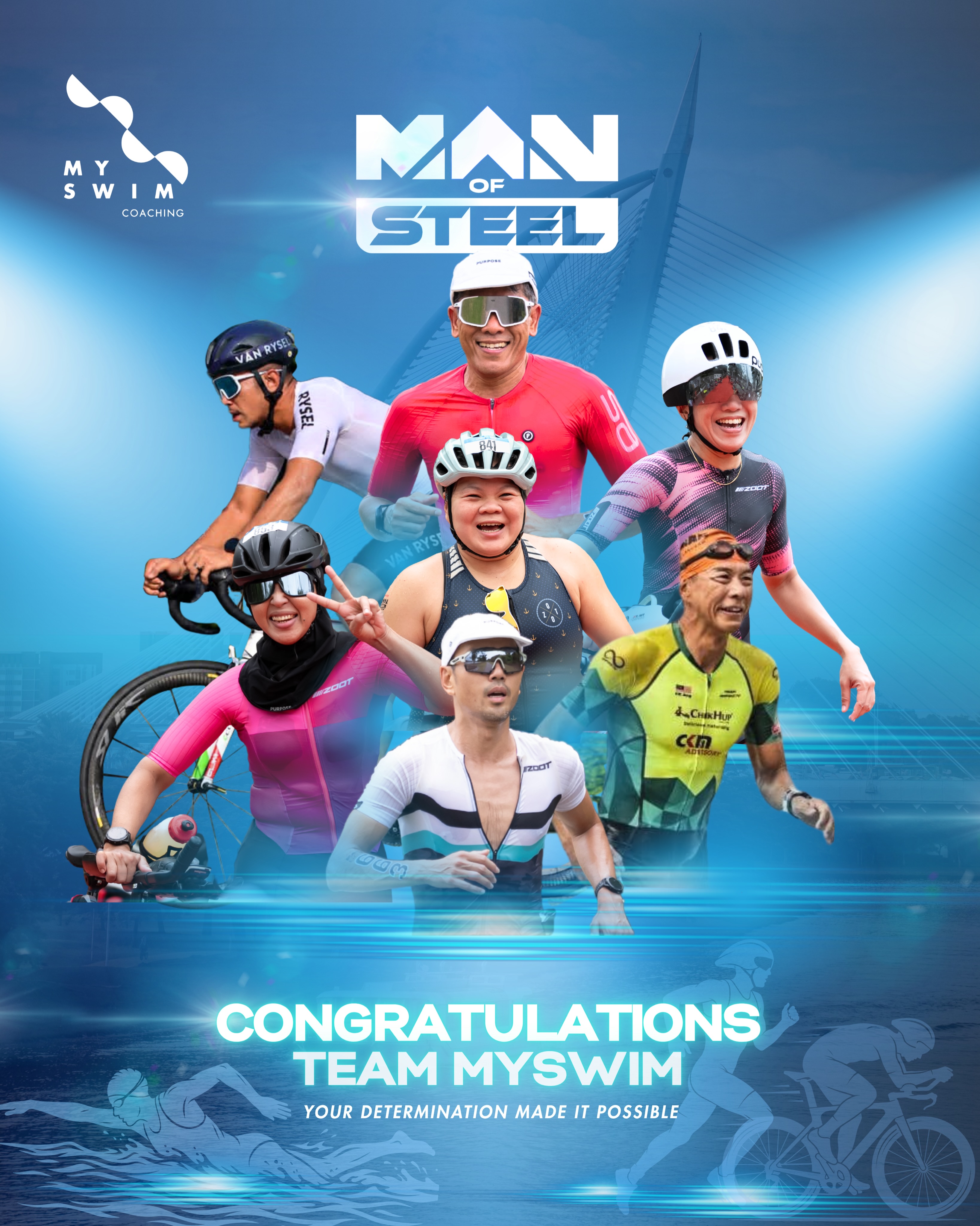 CONGRATULATIONS TEAM MYSWIM! ๐๐
Your determination has made it possible.
A huge shoutout to every athlete who showed up at the Kenanga Man of Steel Triathlon 2026!
Proud of every single one of you. The grit, the grind, the medals; you have earned it through sweat and tears.
#mos2026 #kenangatriathlon #MySwimCoaching
