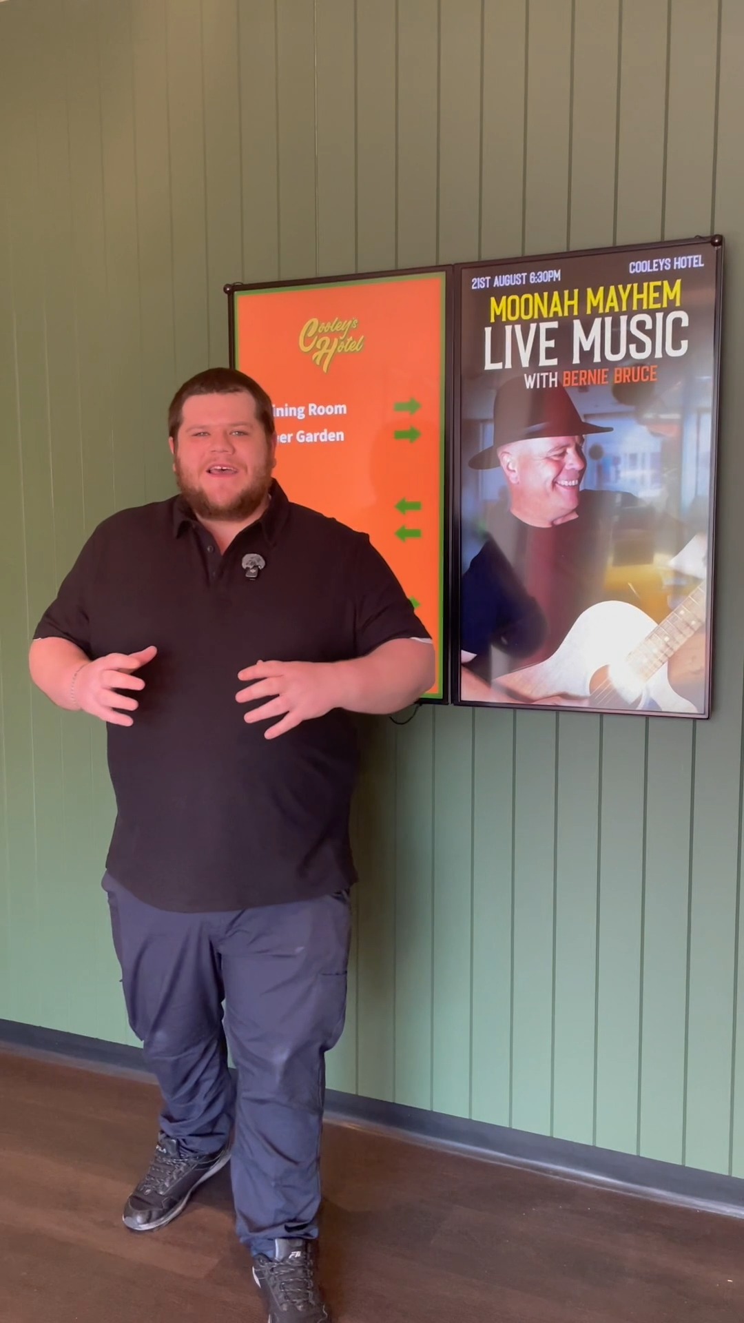Moonah Mayhem, this Friday at Cooleys. 🎶🍺
Bernie Bruce is live in the Main Bar from 6:30pm, after meat raffle and joker jackpot!!
See you there for a great night. 🙌