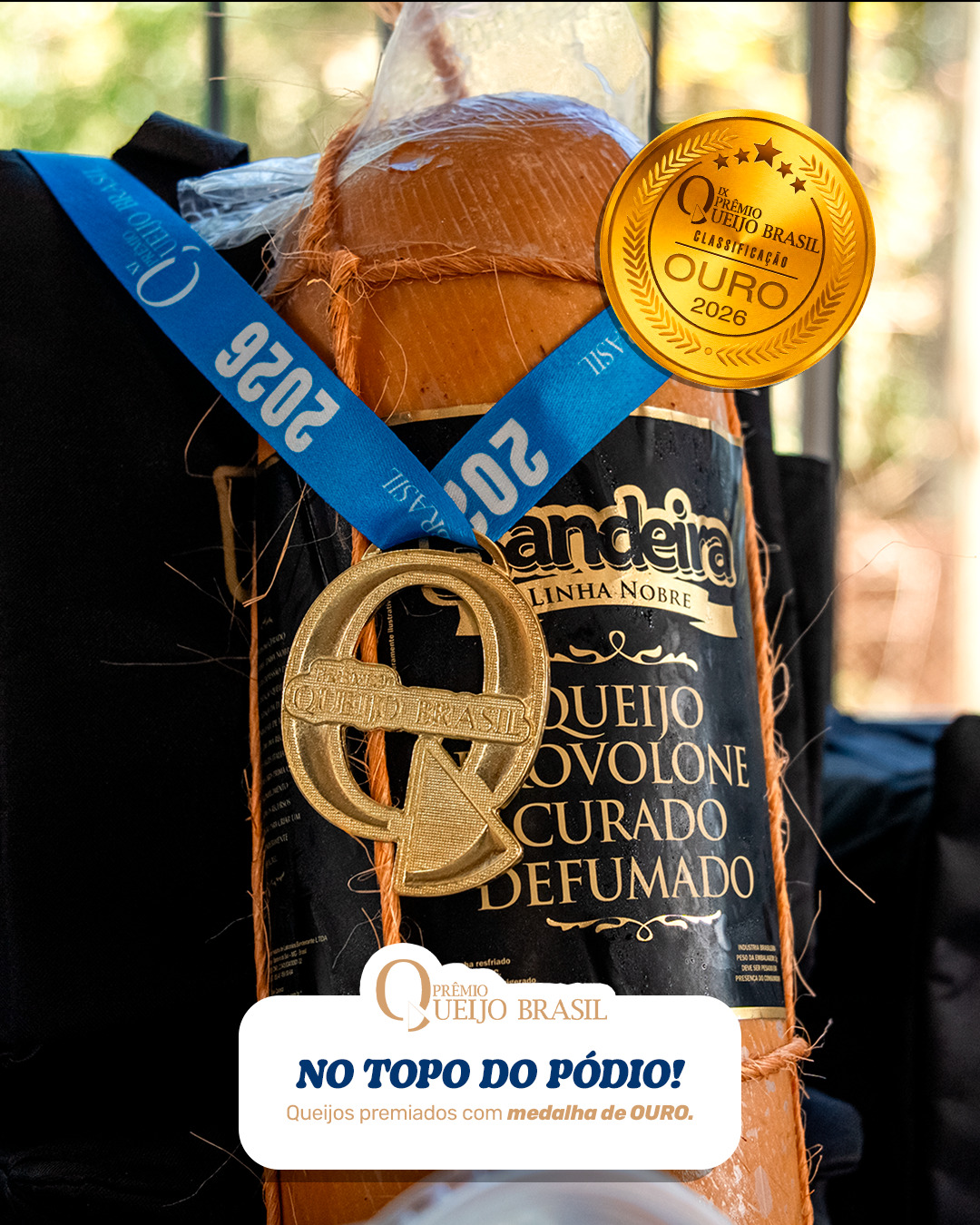 No topo do pódio 🥇🧀
Esses são os queijos Bandeira que subiram ao mais alto degrau do XI Prêmio Queijo Brasil 2026: Creme de Ricota, Queijo Minas Frescal Light, Queijo Provolone Curado Defumado e Requeijão Cremoso Sabor Cheddar.
Medalha de ouro é sinônimo de excelência, e é exatamente isso que buscamos entregar em cada produto que carrega o nome Bandeira.
Parabéns a todo o time por esse resultado! 🏆