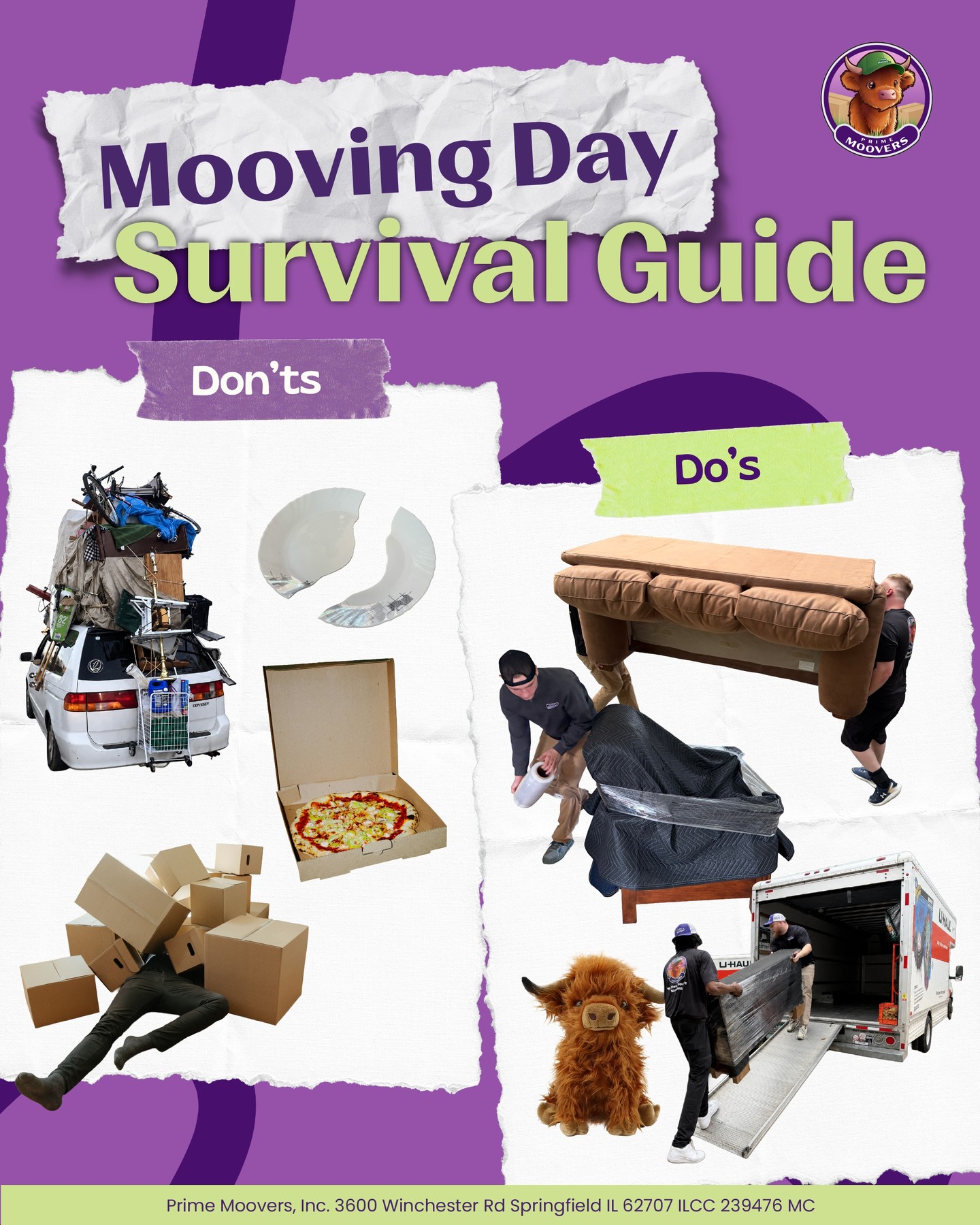 Mooving day can get messy real quick, but it doesn’t have to. 🐮📦
A little prep goes a long way: pack smart, protect the big stuff, and let the pros handle the heavy lifting.