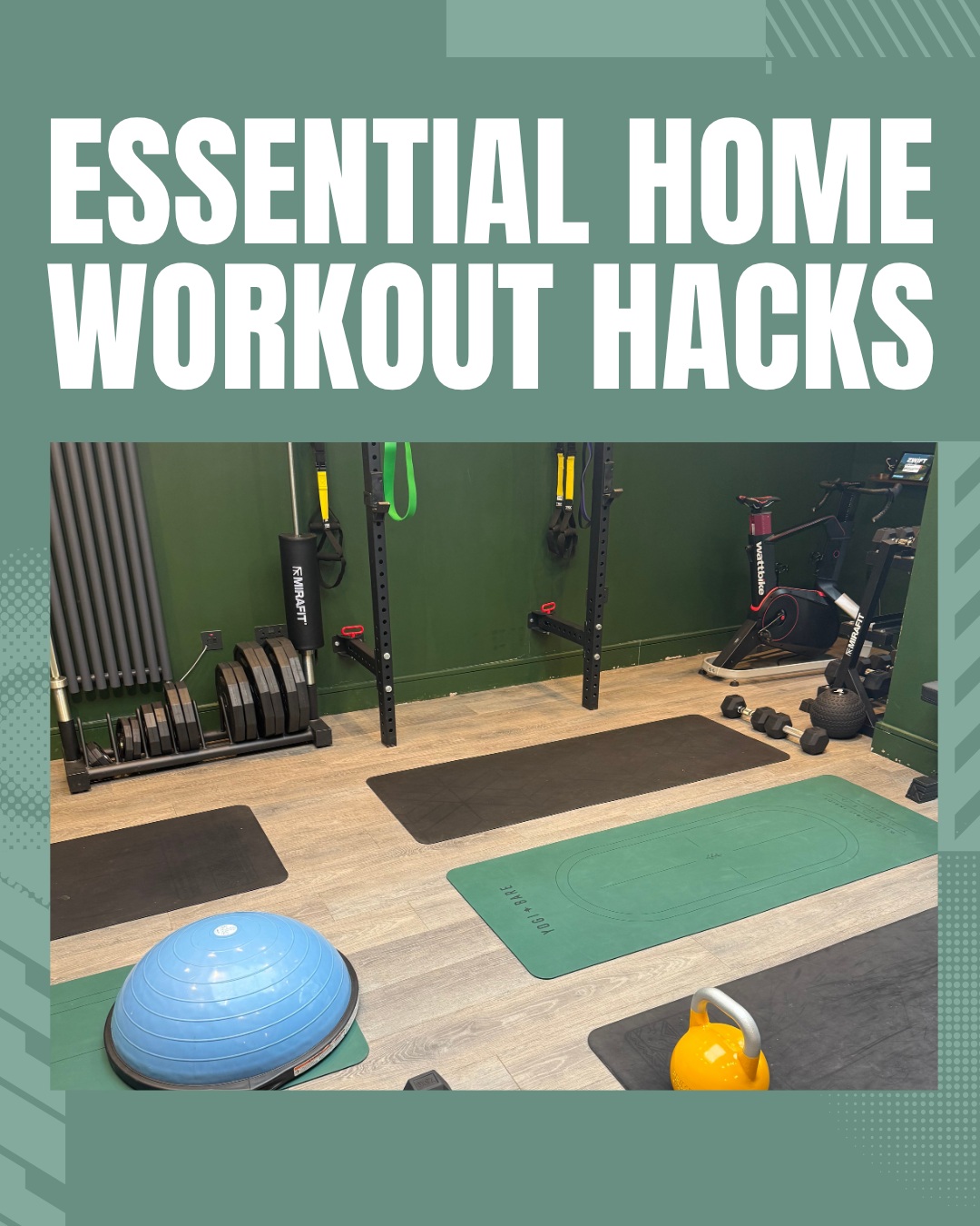 Set your intentions with plenty of time before you begin your workout. If it’s first thing in the morning, prepare everything the night before. You want to take away the decision process; you’ve already made your choices, now all you have to do is wake up and get on that mat! Remember to sort out the playlist, charge the earpods, and find the remote!