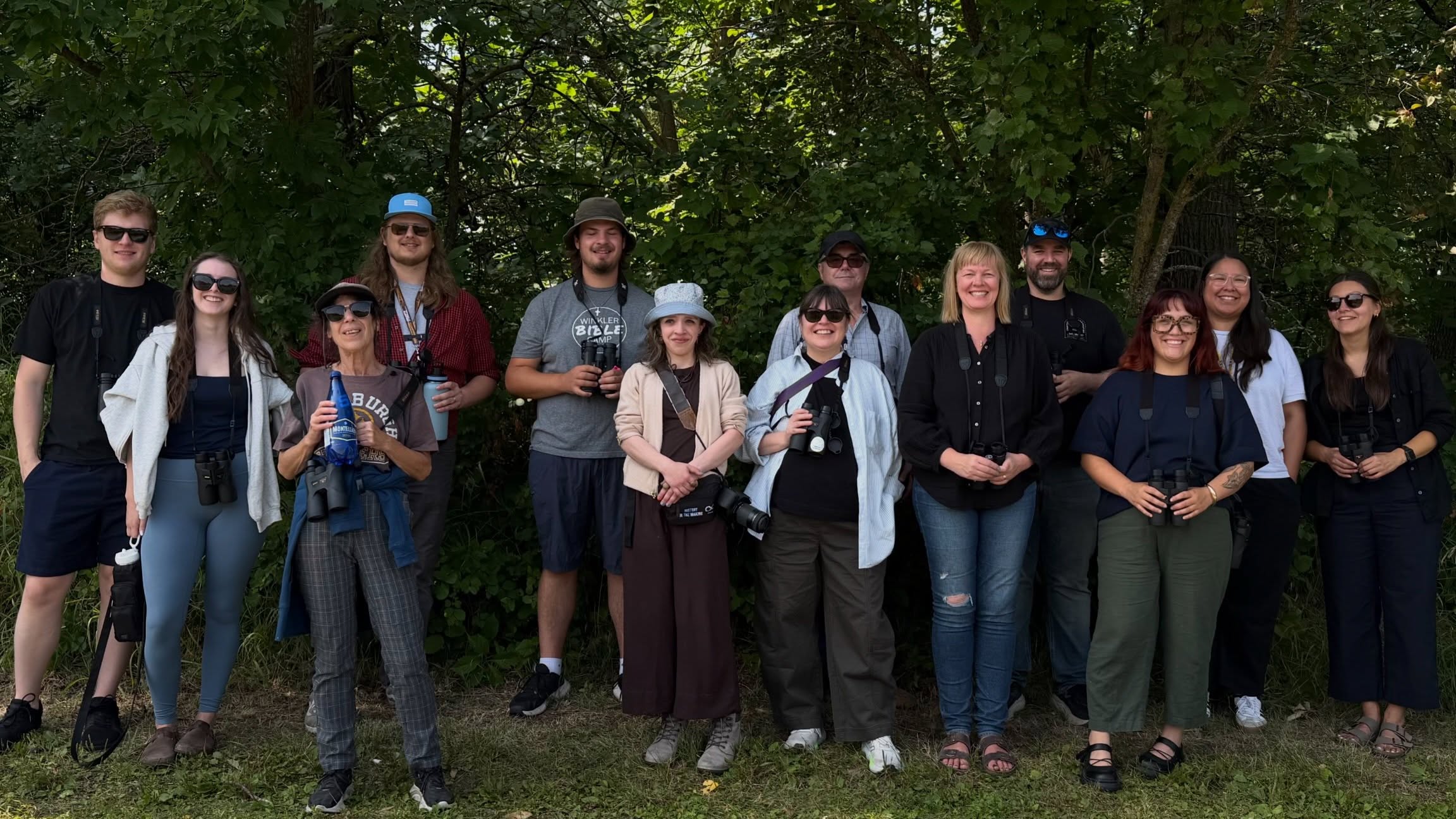 Birding in community is the best. When your spirits are down, the birding community keeps the positive vibes up.
Thanks to the positivity of the UMIBC birders and their willingness to go out even when it feels like there aren’t many birds around, we had an incredible walk. So many cool birds were spotted, including a Cooper’s Hawk, a Broad-winged Hawk, three Bald Eagles, and a female Hooded Merganser.
We even saw an Olive-sided Flycatcher in action, taking insects on the wing. The Olive-sided Flycatcher is listed as a species of Special Concern in Canada. Over the past 50 years, this migratory bird has experienced a population decline of more than 50% across Turtle Island, due to things like habitat loss in its South American wintering grounds and a reduction in flying insect populations.
https://www.birdscanada.org/the-diplomatic-mission-of-the-olive-sided-flycatcher
Slide 1: UMIBC birders.
Slide 2: Olive-sided Flycatcher.
Slide 3: Female Hooded Merganser.
Slide 4-6: Birds we saw on our walk.