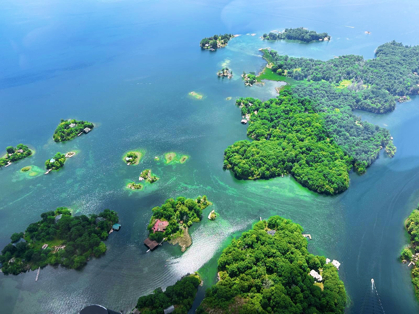 The Summer colours of the Thousand Islands are jaw dropping right now. Come fly with us and have a look.