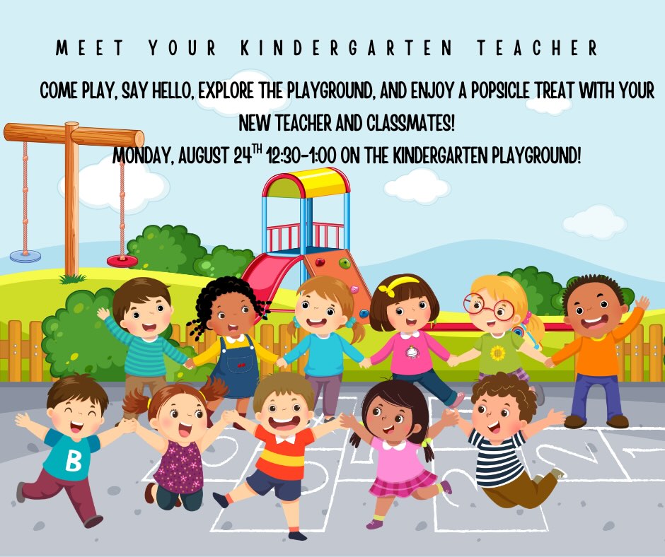 Kindergarten popsicle party will be 12:30-1 on Monday!