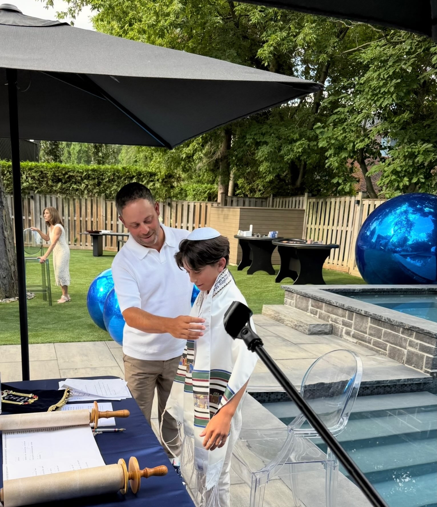 Confidence. Family. Backyard Bar Mitzvah #barmitzvah #batmitzvah #jewish #family #celebrate